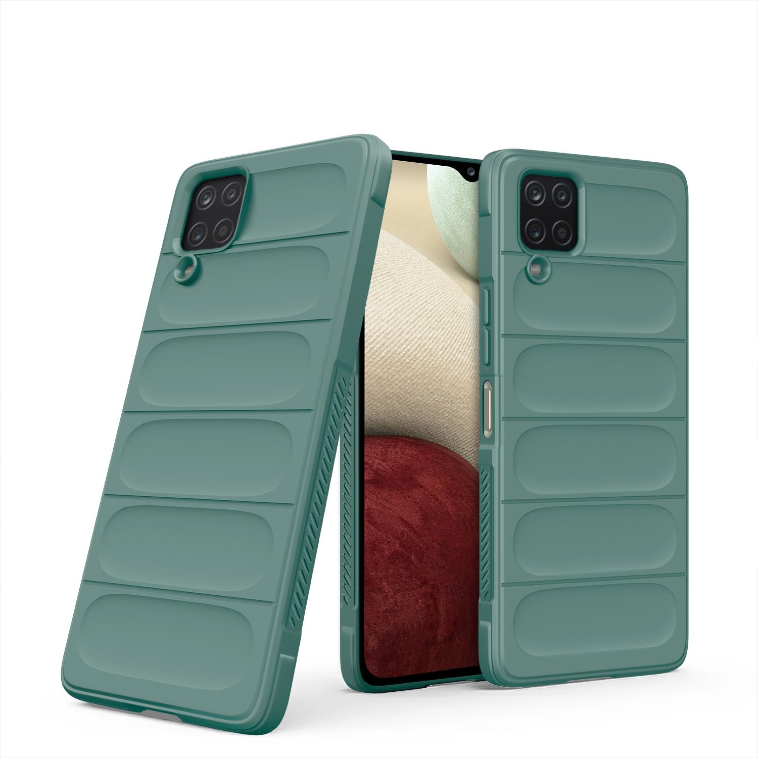 Pikkme green Liquid Silicone mobile cover for Samsung M12/A12/F12