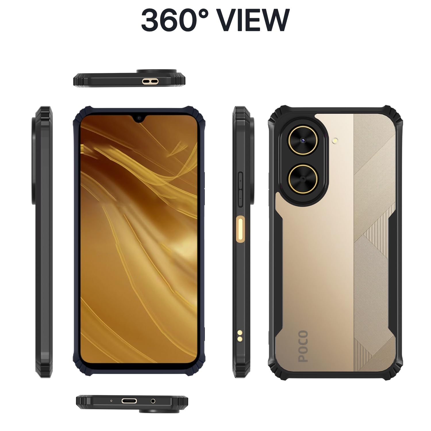 Pikkme Redmi A5/Poco C71 Eagle Back Cover (Black)