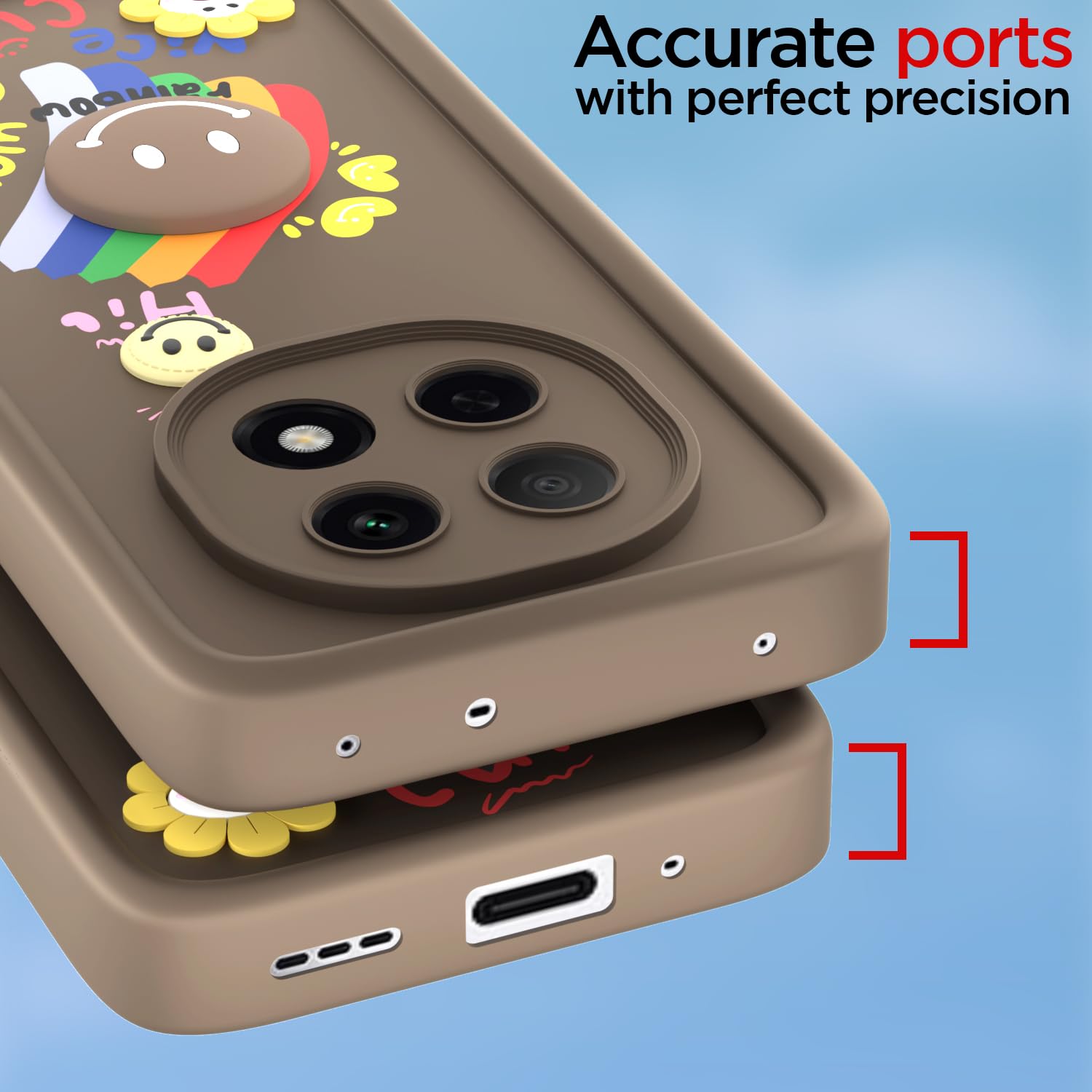 Pikkme brown Soft Silicone phone cover for Oppo F29 Pro 5G – photo 4
