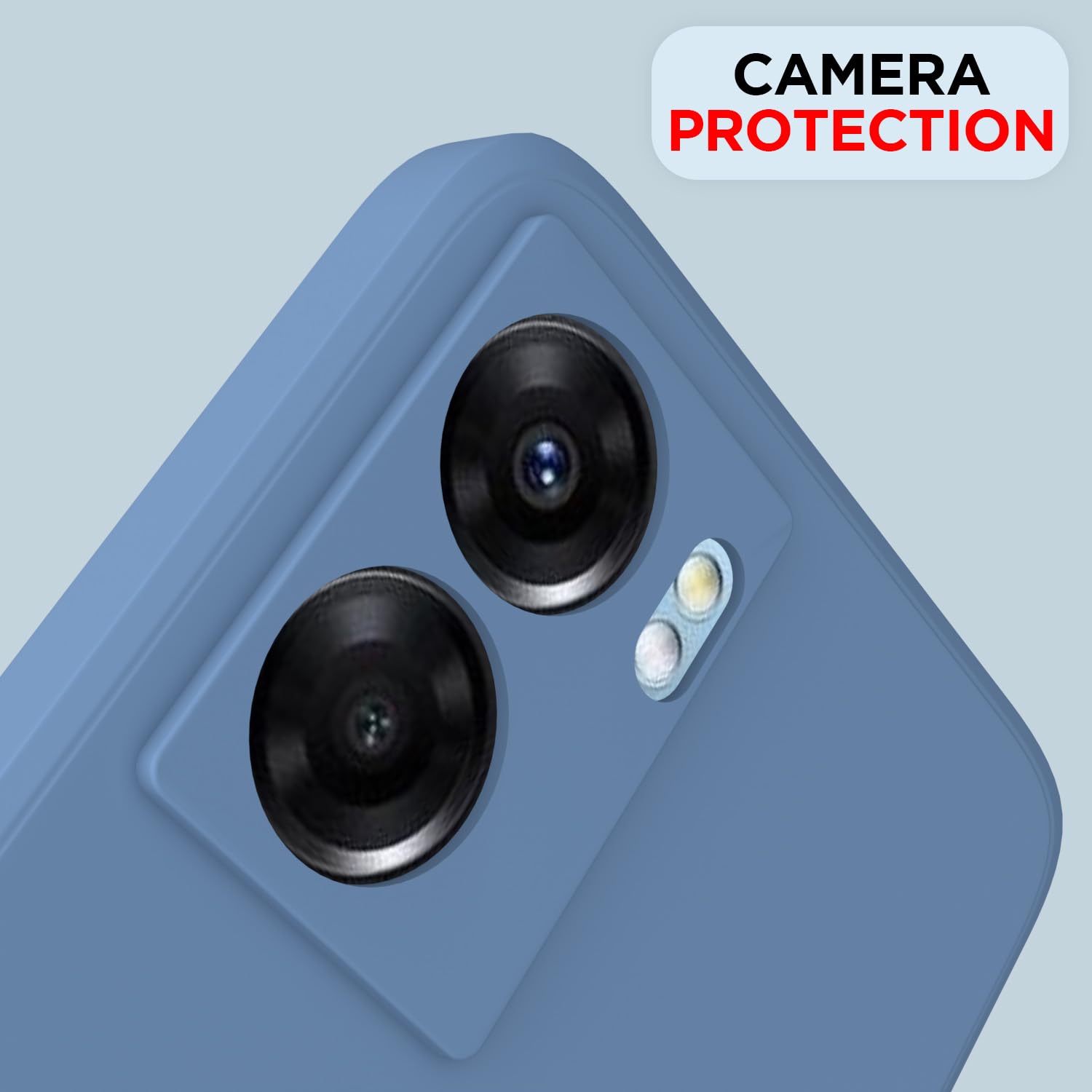 Pikkme Oppo K10 5G Soft Matte Silicone Shockproof Case (Aqua Blue)