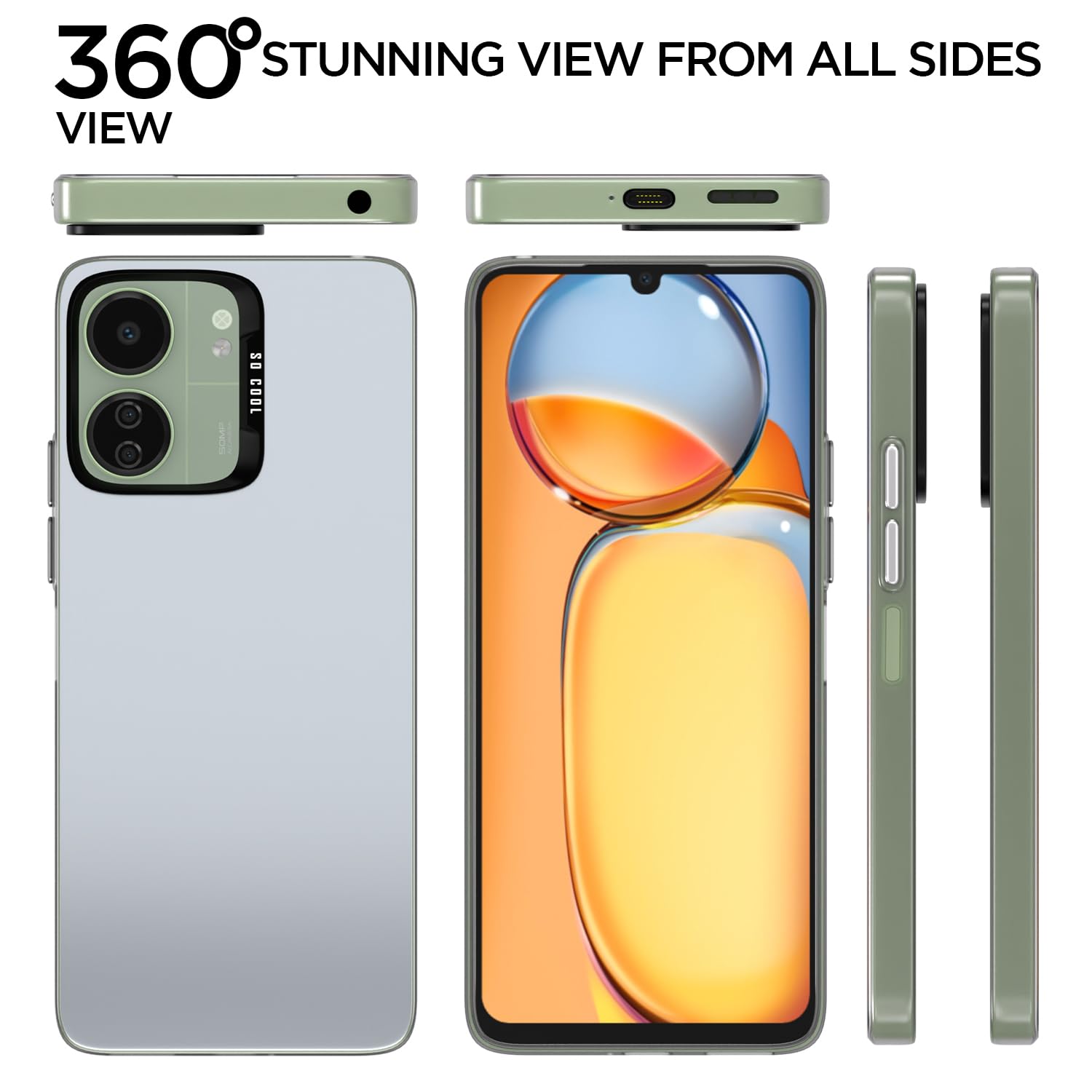 Pikkme Redmi 13C 5G So Cool Matte Finish Back Cover (Silver)