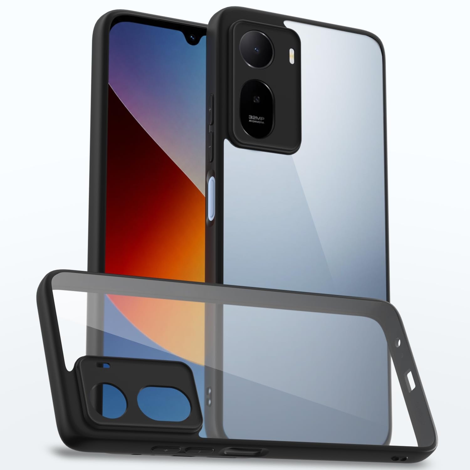 Pikkme black phone cover for Redmi A7 Pro 5G
