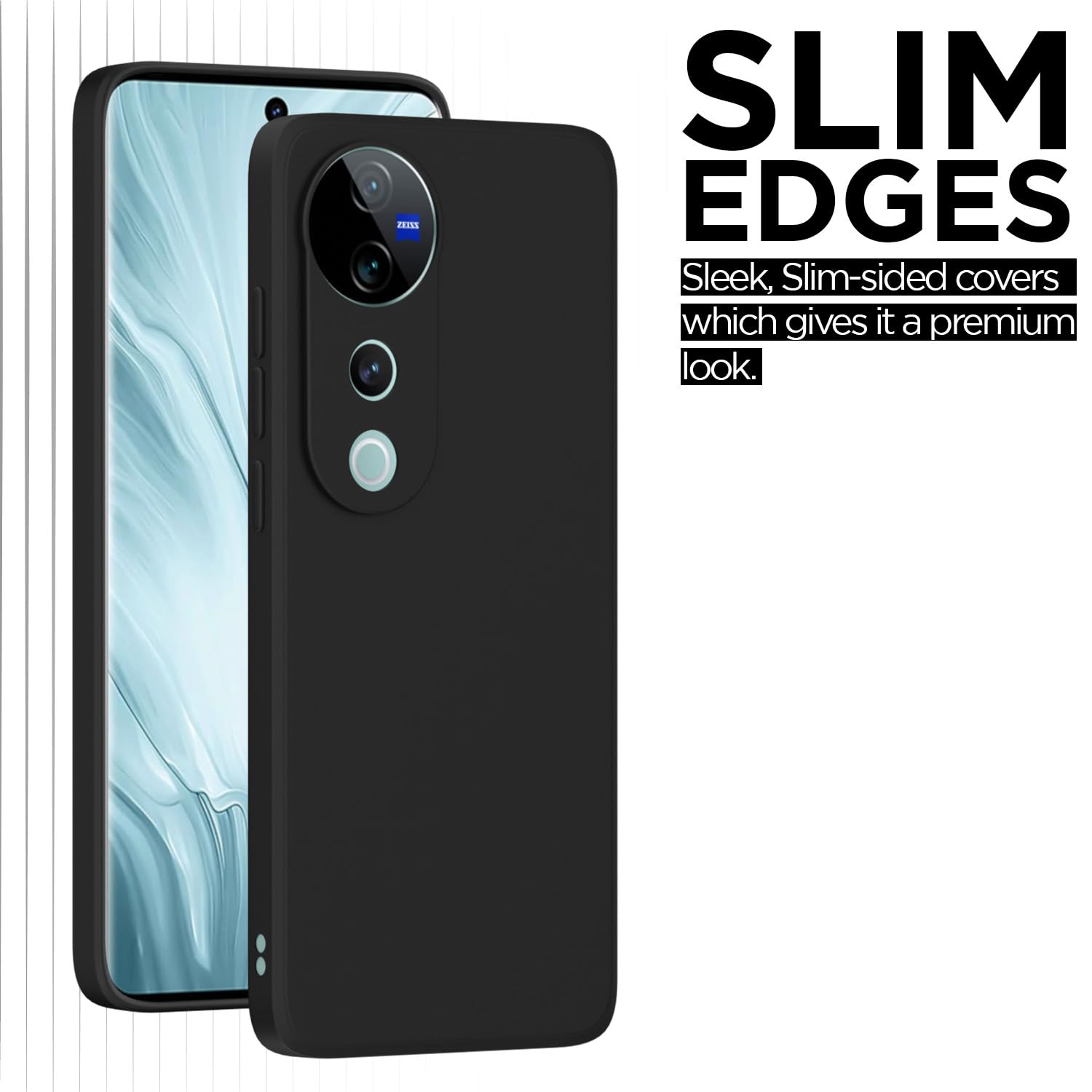 Black phone cover for Vivo V40/V40 Pro/T3 Ultra 5G – Pikkme – photo 6