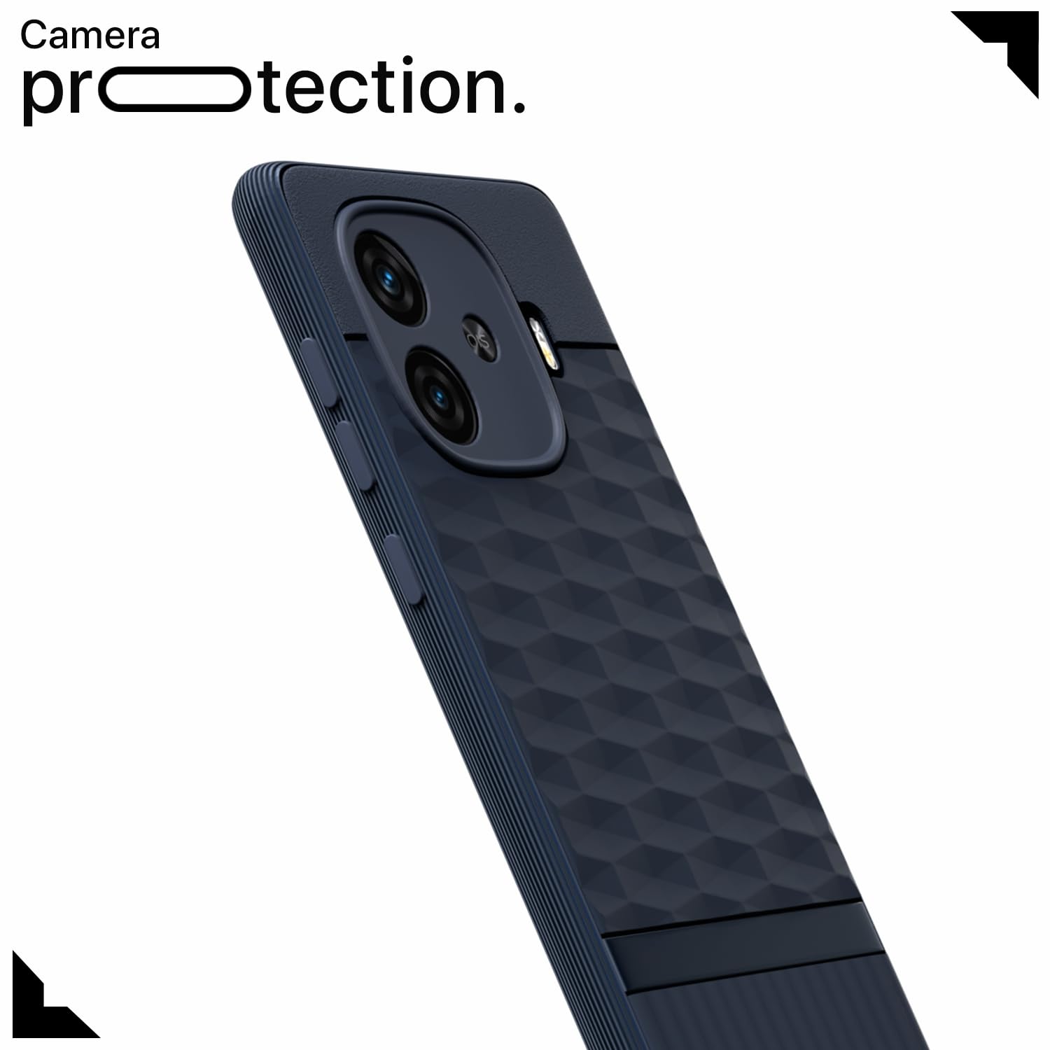 Pikkme iQOO Neo 10R 5G / iQOO Z9 Turbo 5G / Vivo Y200 GT 5G Shockproof Soft Flexible Gencase Back Cover (Blue)