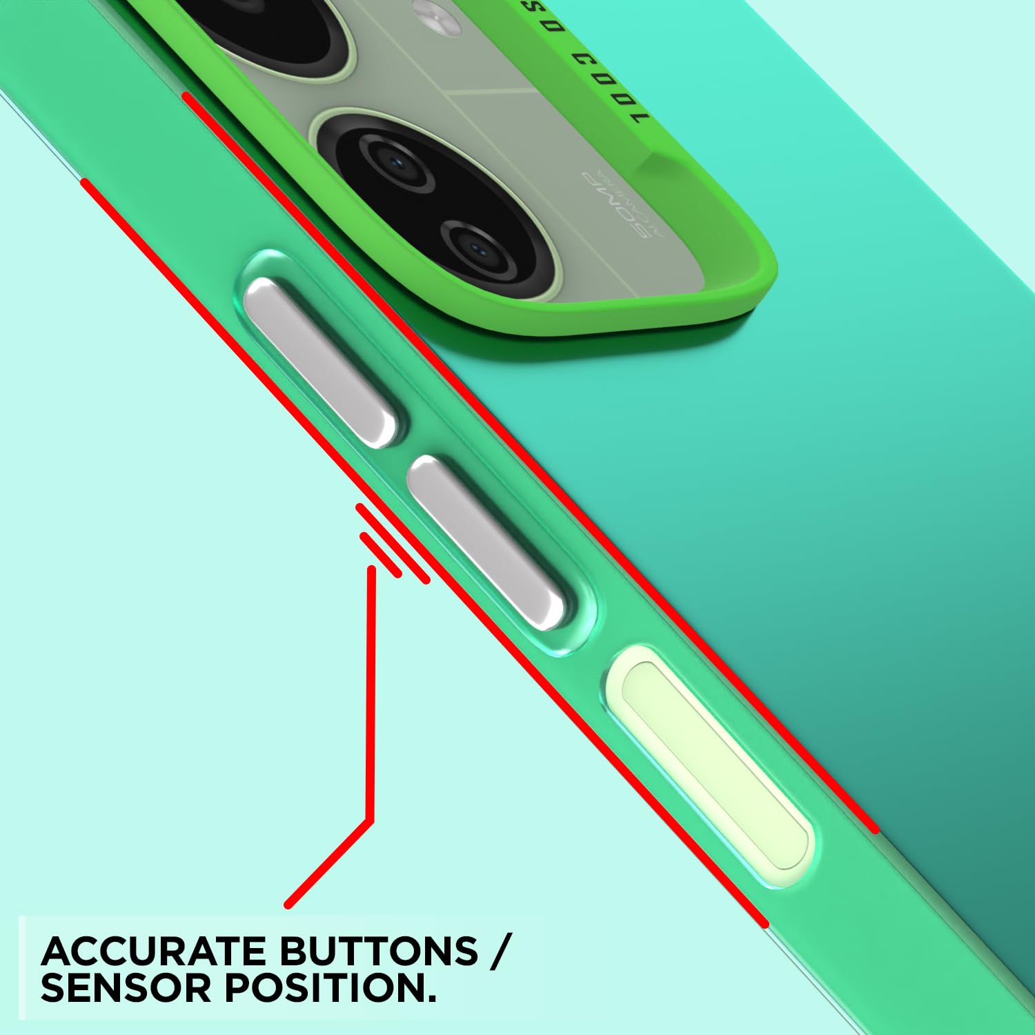 Pikkme Redmi 13C 5G So Cool Matte Finish Back Cover (Green)