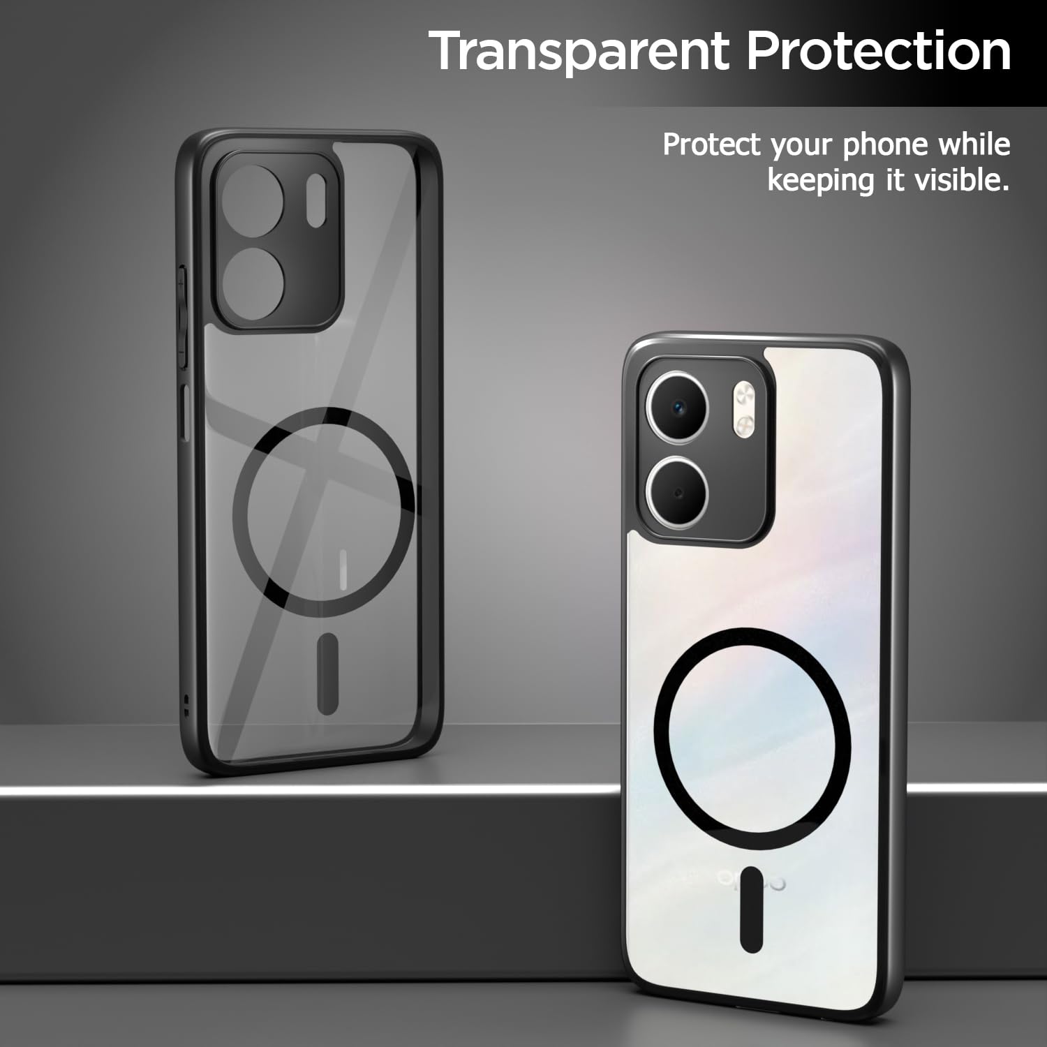 Oppo A5x back cover in black mag-safe by Pikkme – photo 3