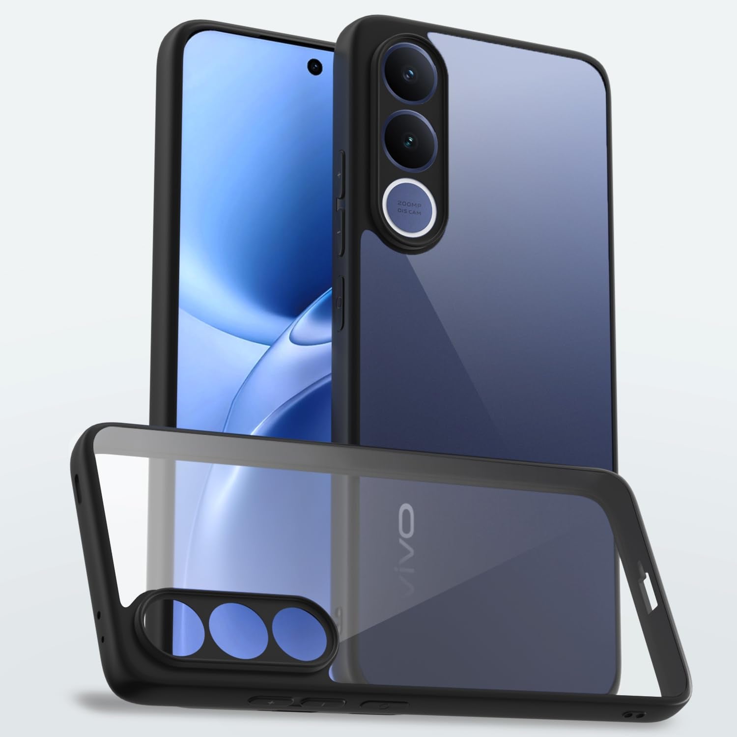 Vivo V70 FE 5G phone cover in black by Pikkme