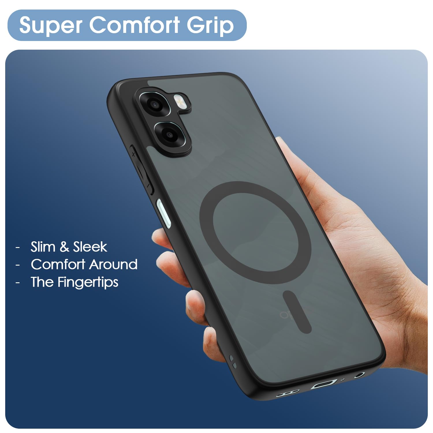 Pikkme Oppo A6X 5G black smoke mag-safe back cover – photo 6