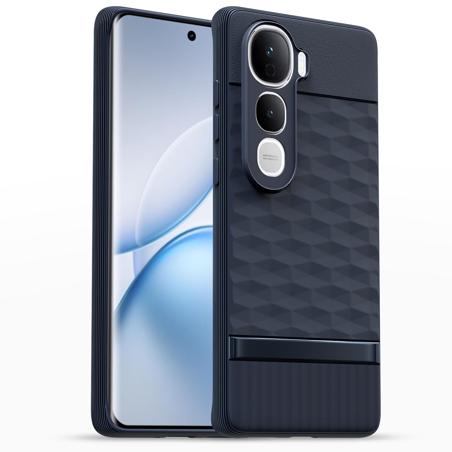 Pikkme Vivo Y400 Pro 5G Shockproof Soft Flexible Gencase Back Cover (Blue)