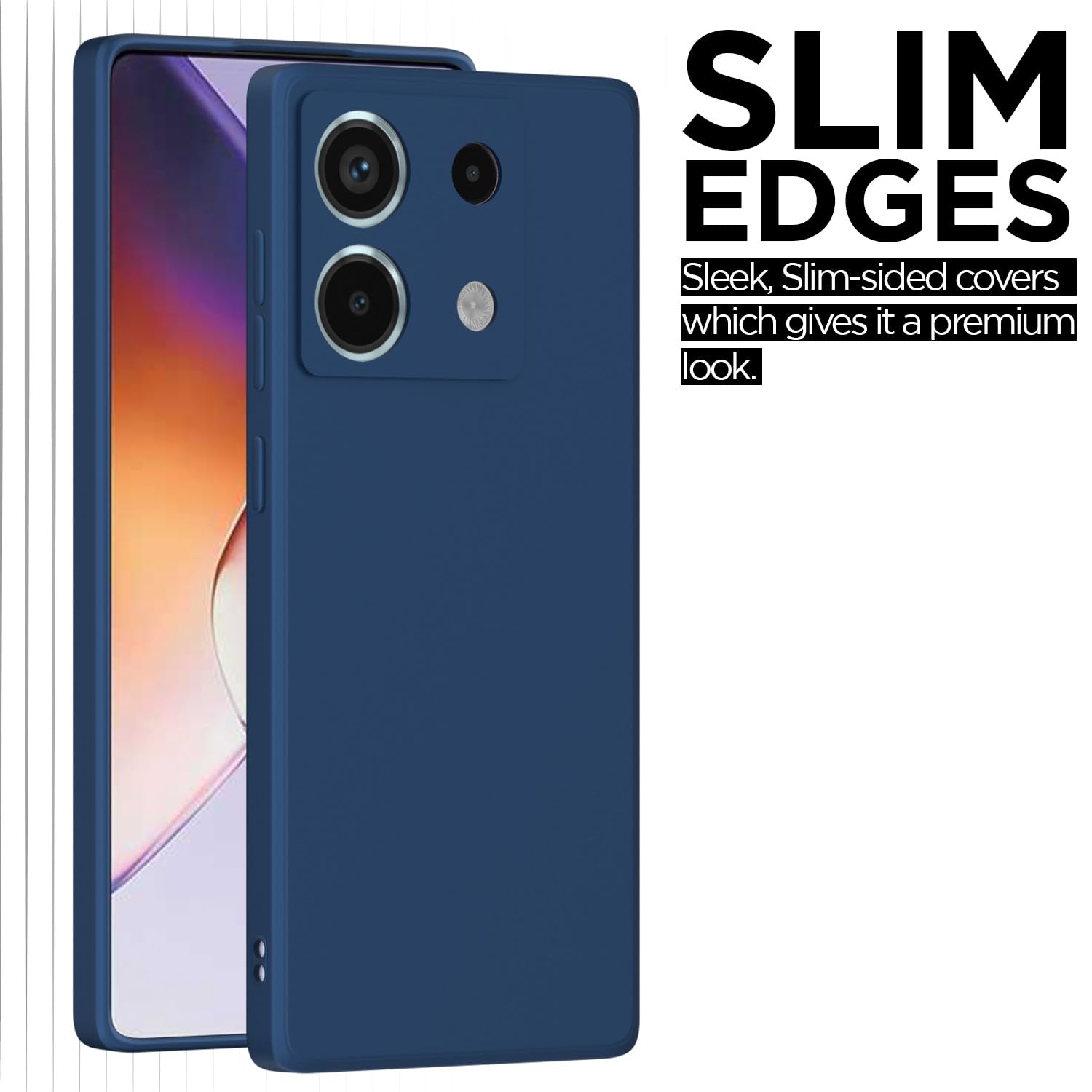 Redmi Note 13 Pro 5G Matte mobile cover in blue by Pikkme – photo 7