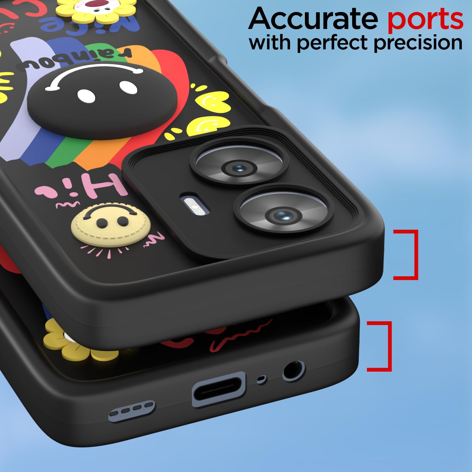 Realme Narzo N55/C55 back cover in black by Pikkme – photo 4