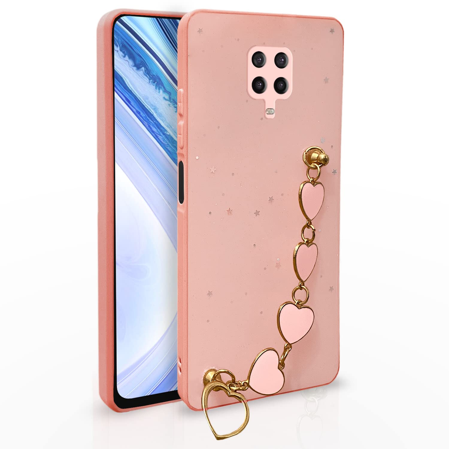 Redmi Note 9 Pro/Note 9 Pro Max/Poco M2 Pro/Note 10 Lite Chain phone cover in pink by Pikkme