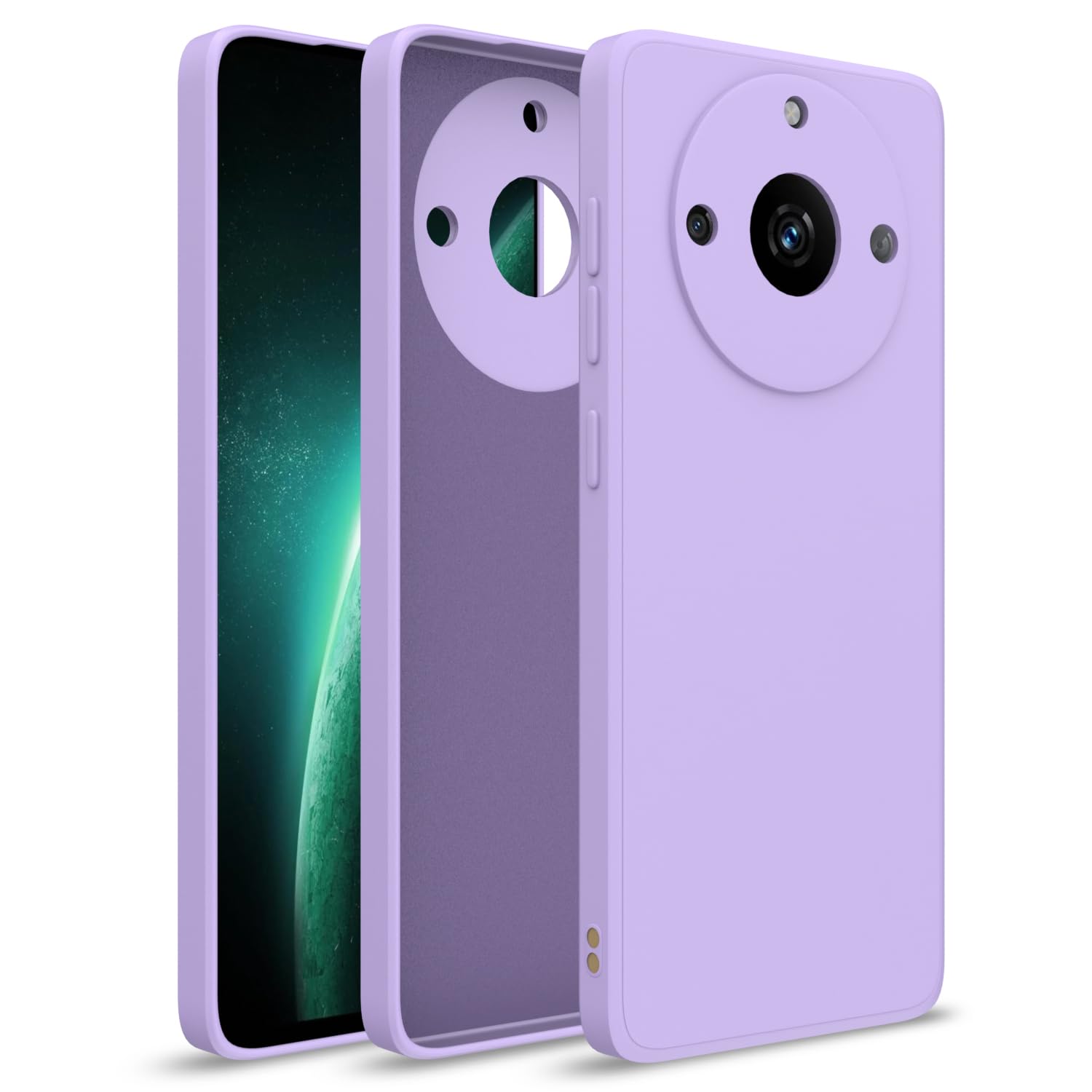 Realme Narzo 60 5G Liquid Silicone Back Cover (Purple)