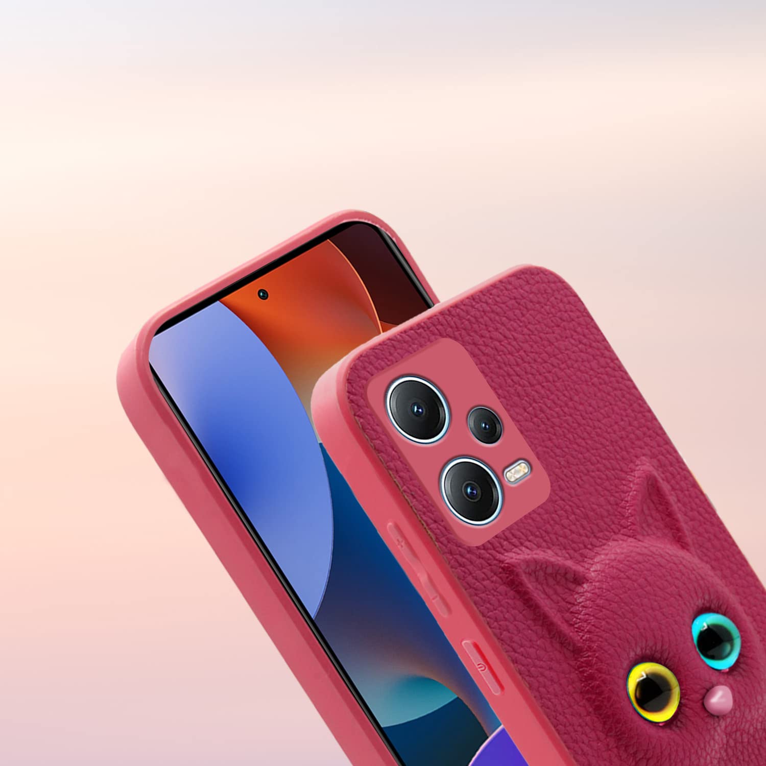 Pikkme Redmi Note 12 Pro Plus 5G Kitty Back Cover (Pink)