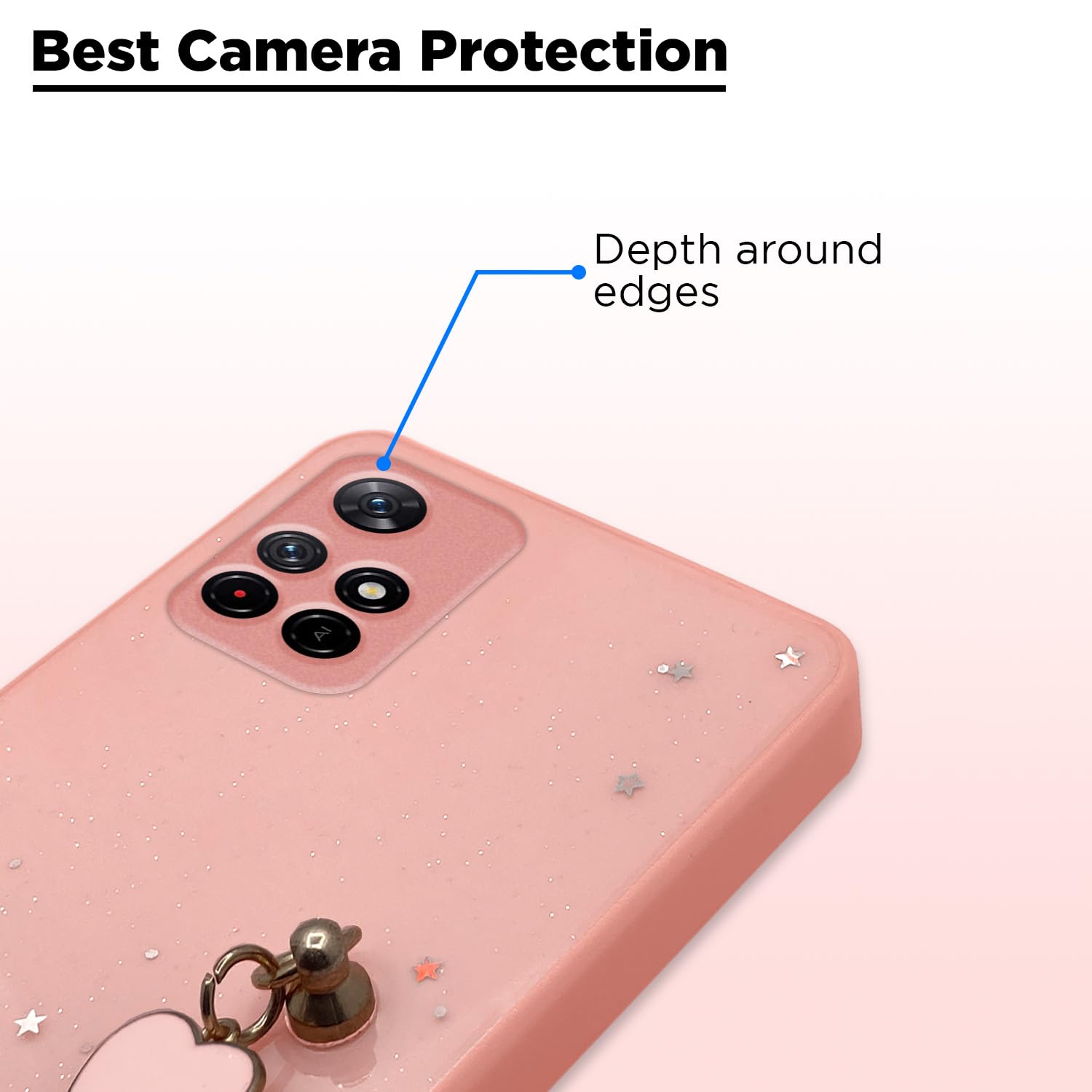 Pikkme Redmi Note 11T/Poco M4 Pro 5G Chain pink mobile back cover – photo 2
