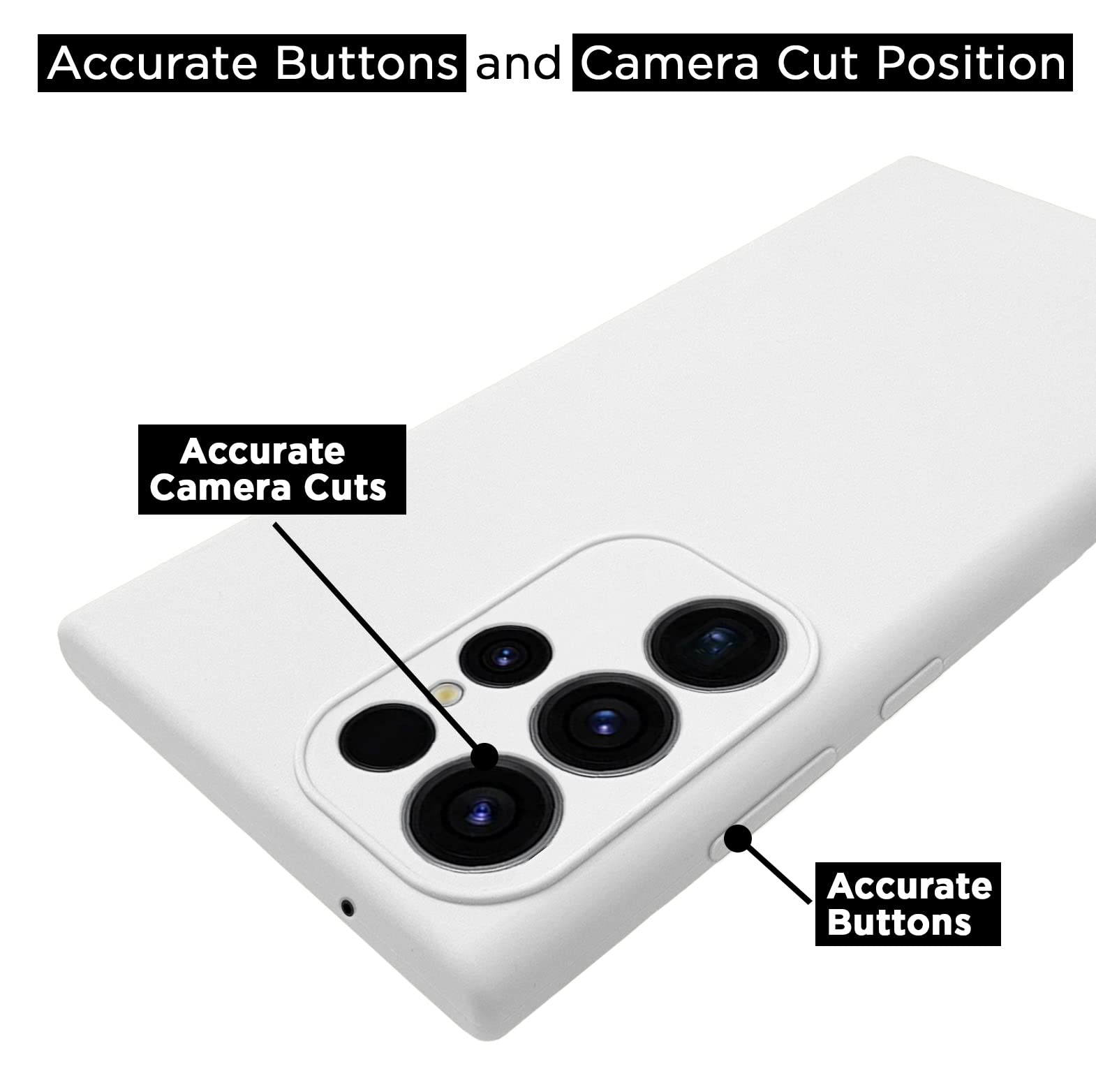 Samsung S23 Ultra 5G Soft Silicone back cover in white by Pikkme – photo 3