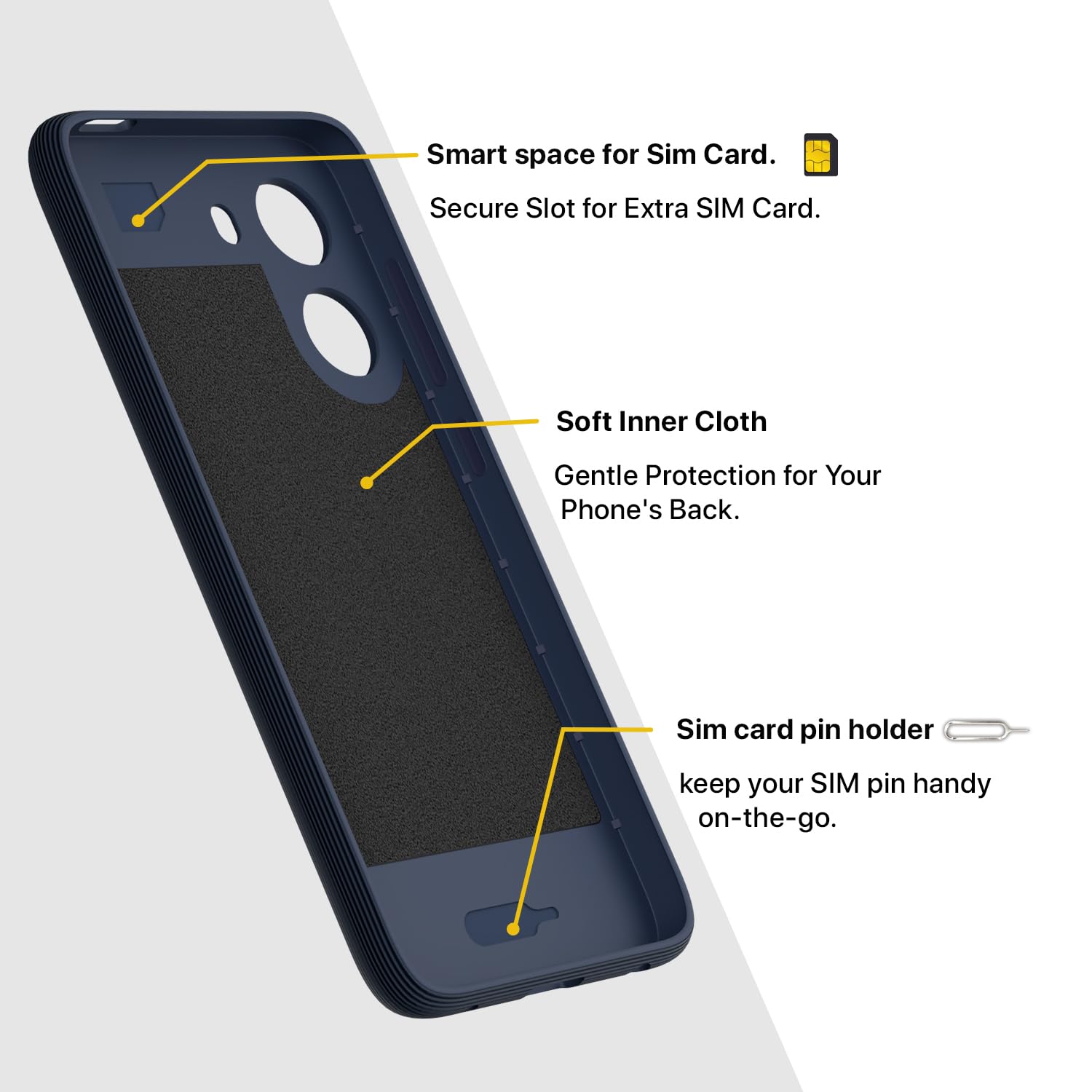 Pikkme Poco C71 / Redmi A5 Shockproof Soft Flexible Gencase Back cover (Blue)