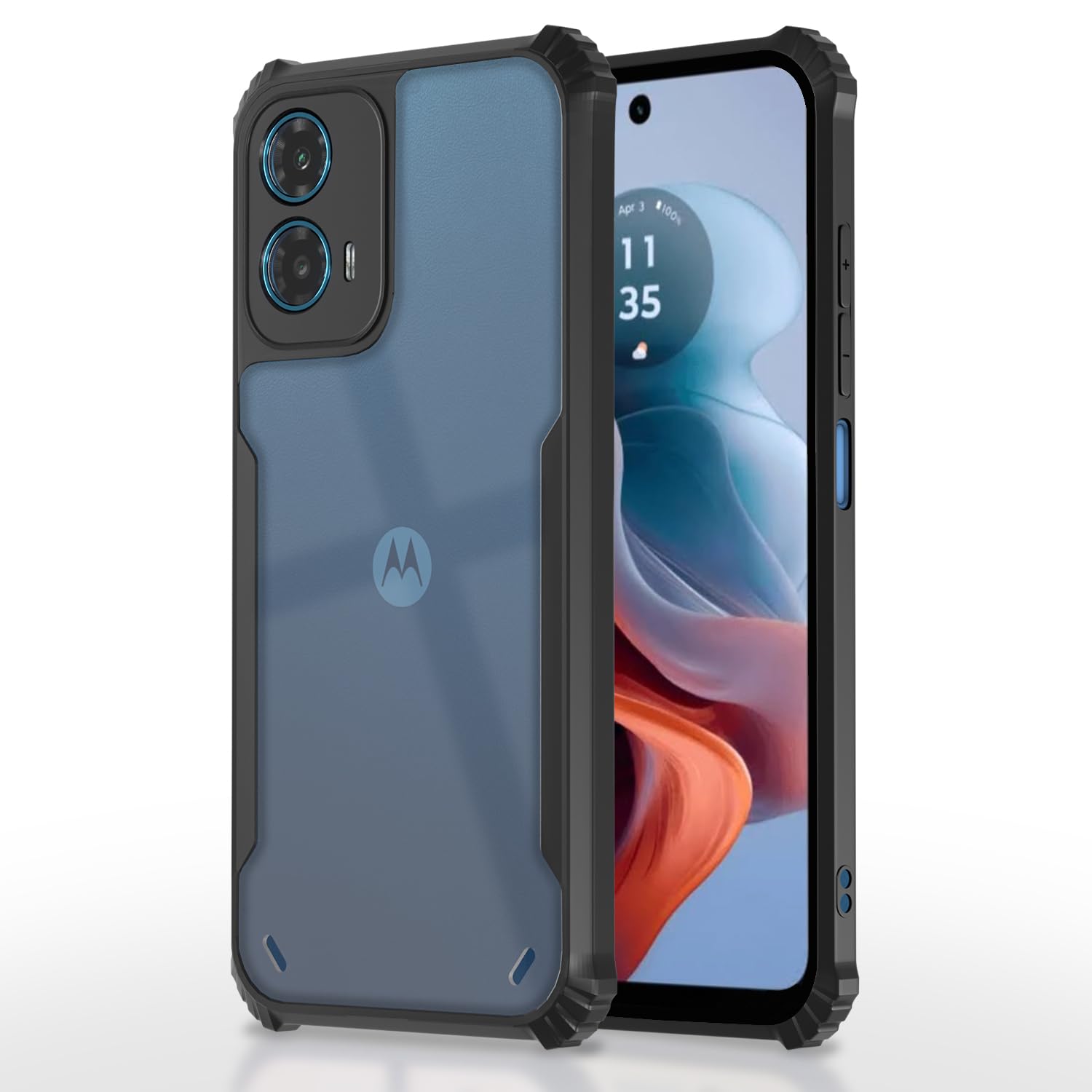 Pikkme black mobile cover for Moto G34/G45 5G