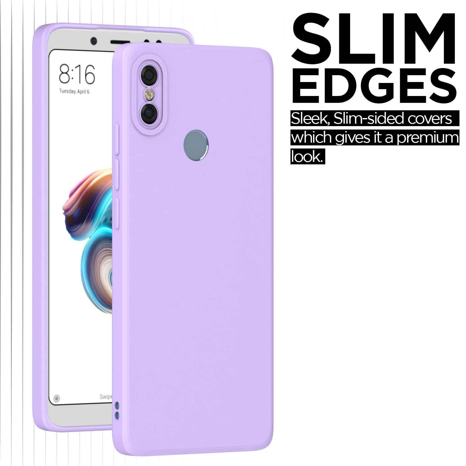 Pikkme Redmi Note 5 Pro Liquid Silicone Back Cover | Purple