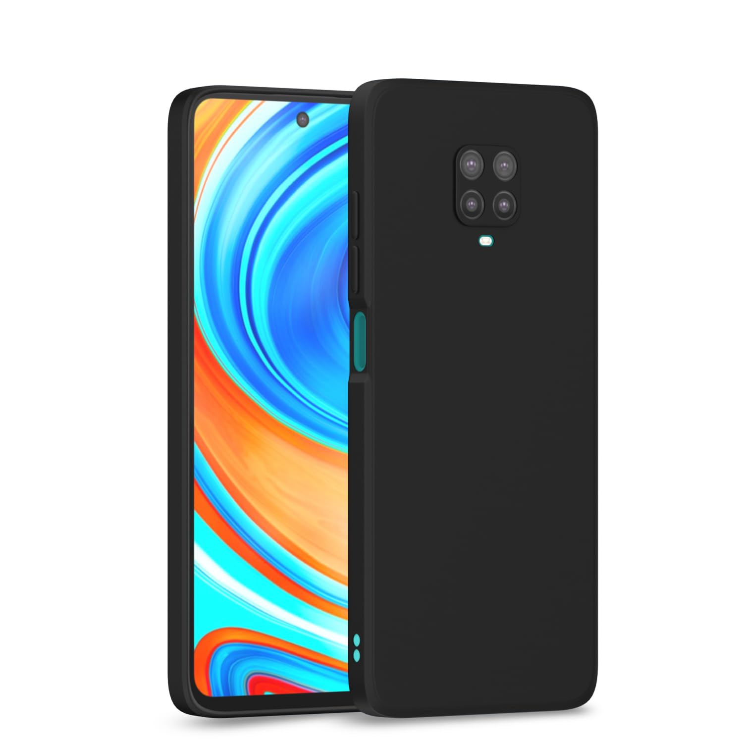 Pikkme Redmi Note 10 Lite / Redmi Note 9 Pro / Note 9 Pro Max Liquid Silicone Back Cover - Black