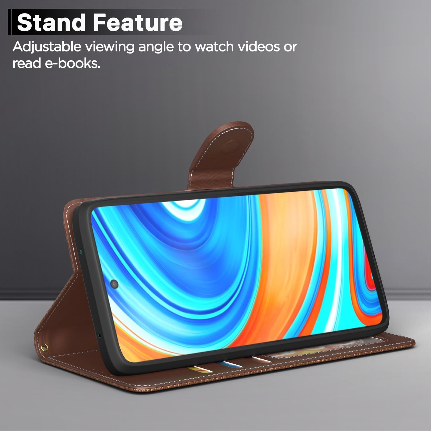 Redmi Note 9 Pro/Note 9 Pro Max/Poco M2 Pro/Note 10 Lite mobile flip cover in tan by Pikkme – photo 3