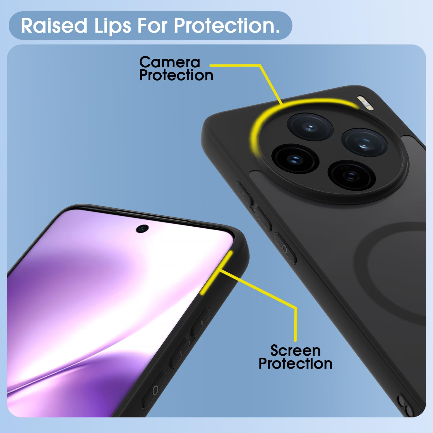 Vivo X200T 5G MagSafe back cover in black smoke mag-safe by Pikkme – photo 4