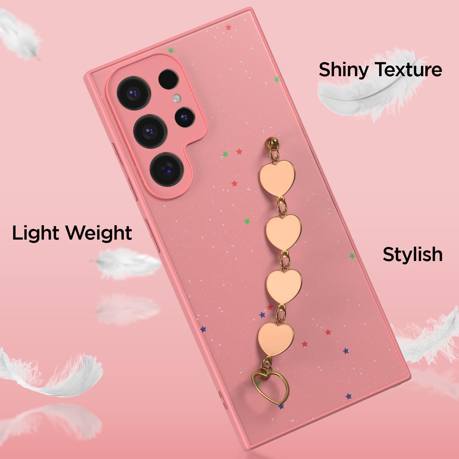 Samsung S24 Ultra 5G Chain back cover in pink by Pikkme – photo 4