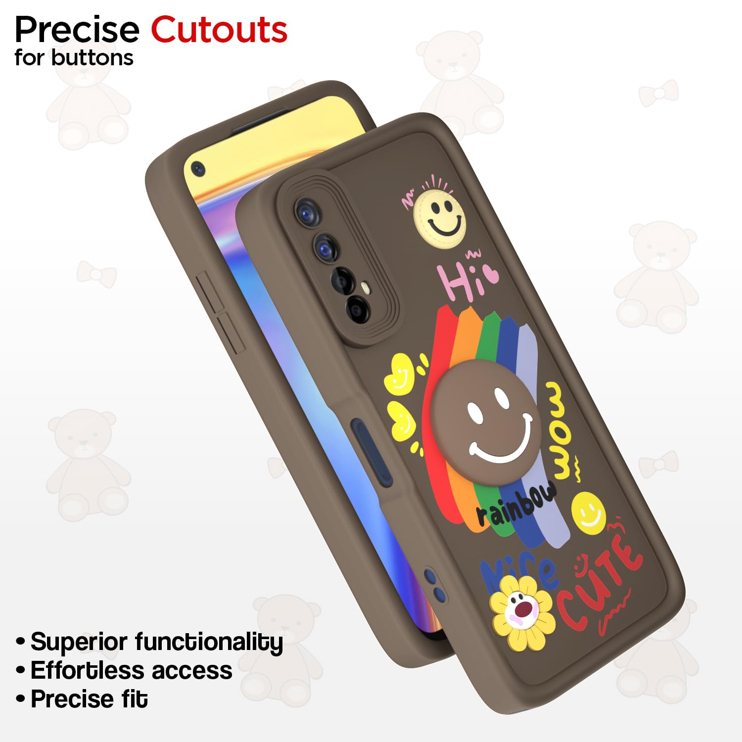 Brown Soft Silicone mobile back cover for Realme 7/Narzo 30 4G/Narzo 20 Pro – Pikkme – photo 6