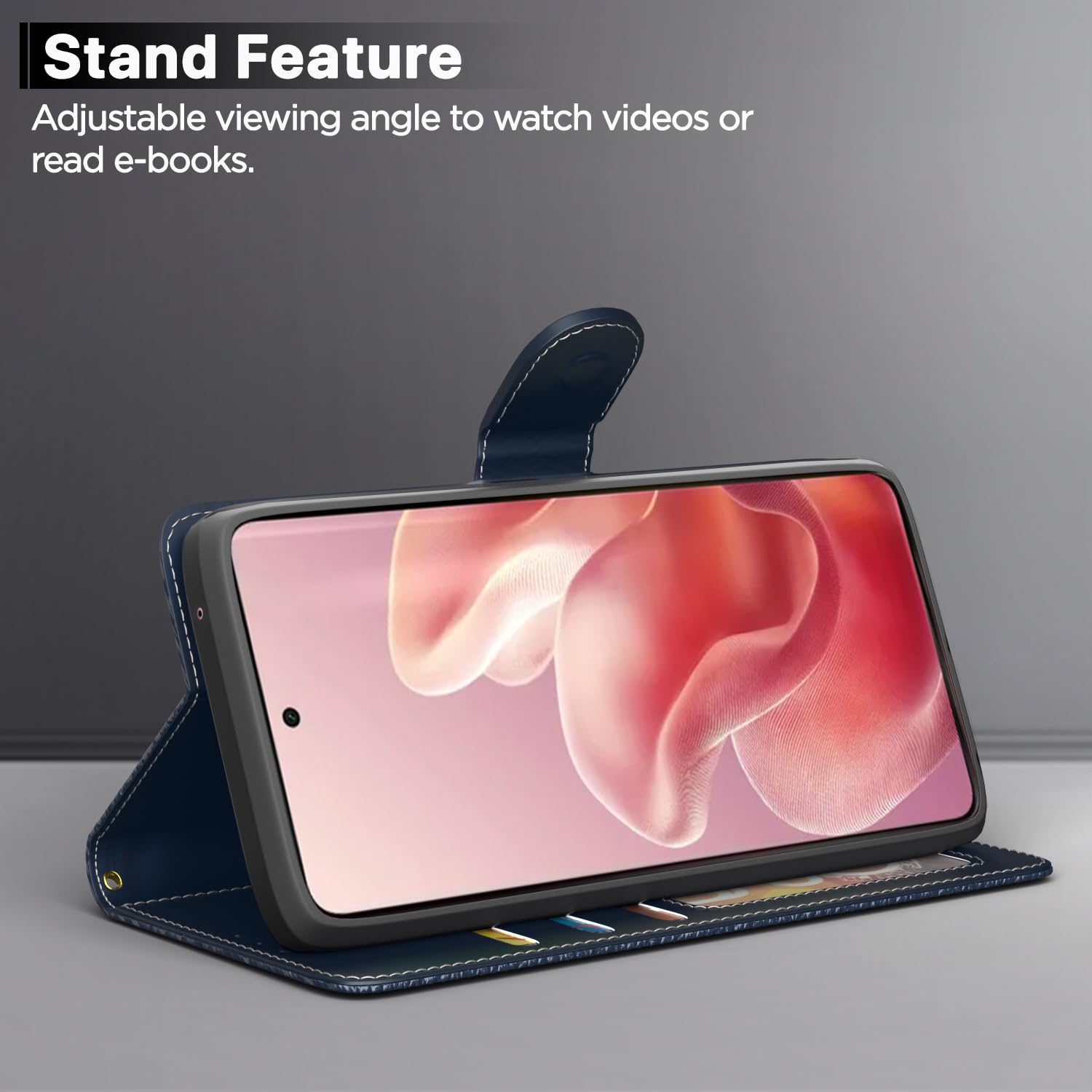 Pikkme Motorola Moto Edge 60 fusion 5G Contrast Flip Cover (Blue)