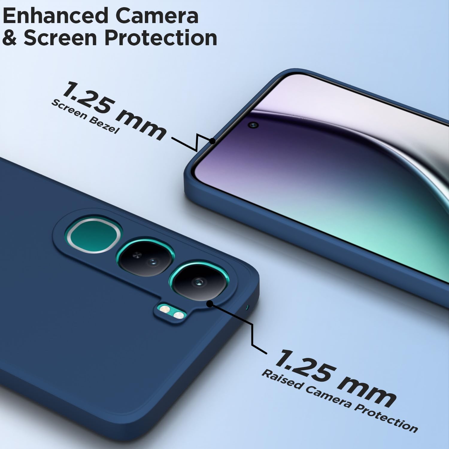 Blue back cover for Vivo Y300/V40 Lite 5G – Pikkme – photo 2