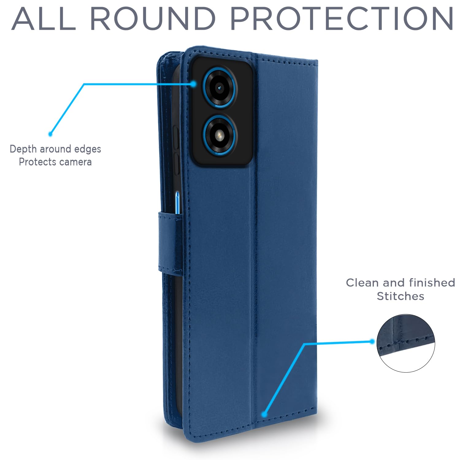 Pikkme blue flip cover for Moto G04 – photo 4