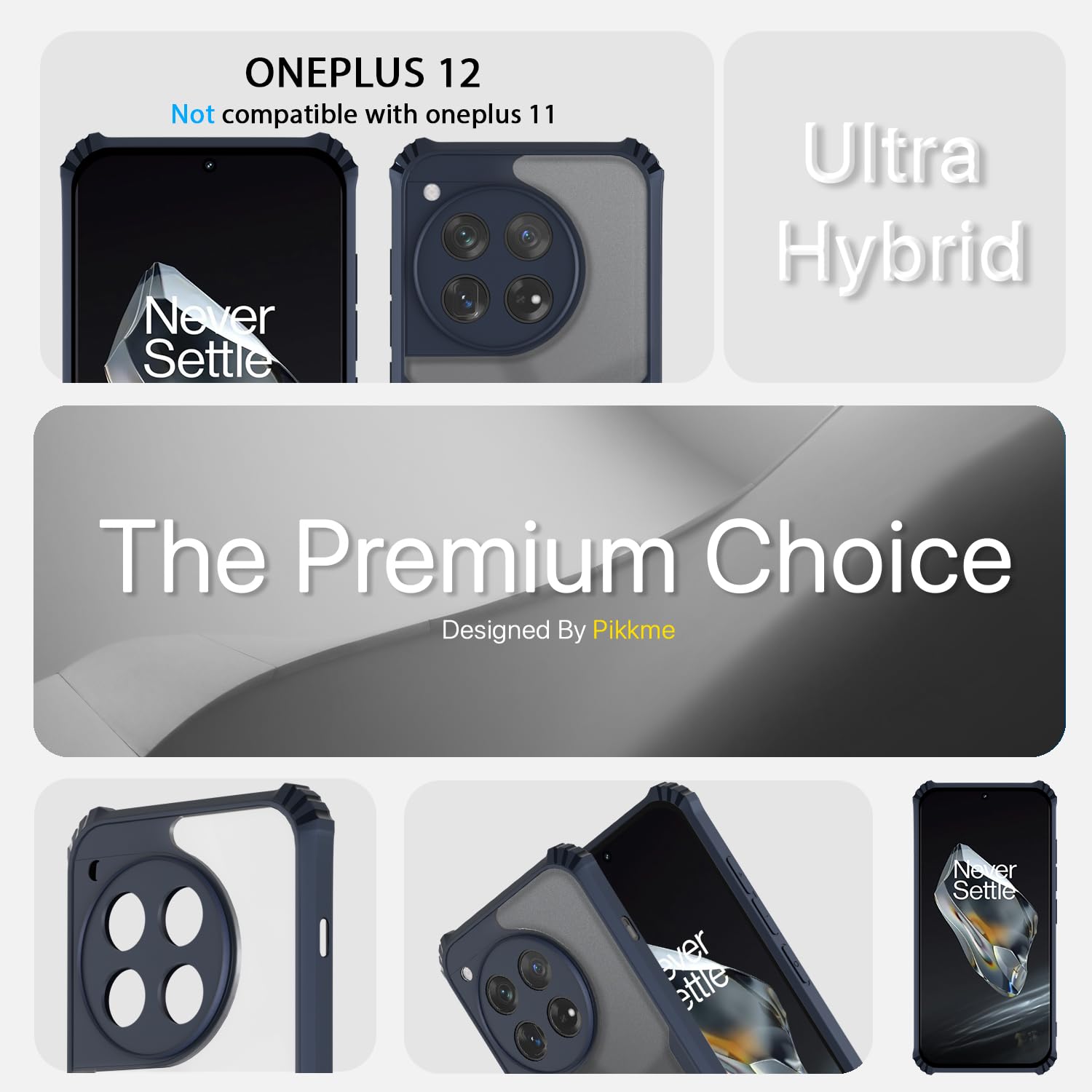 OnePlus 12 5G Clear back cover in blue by Pikkme – photo 3