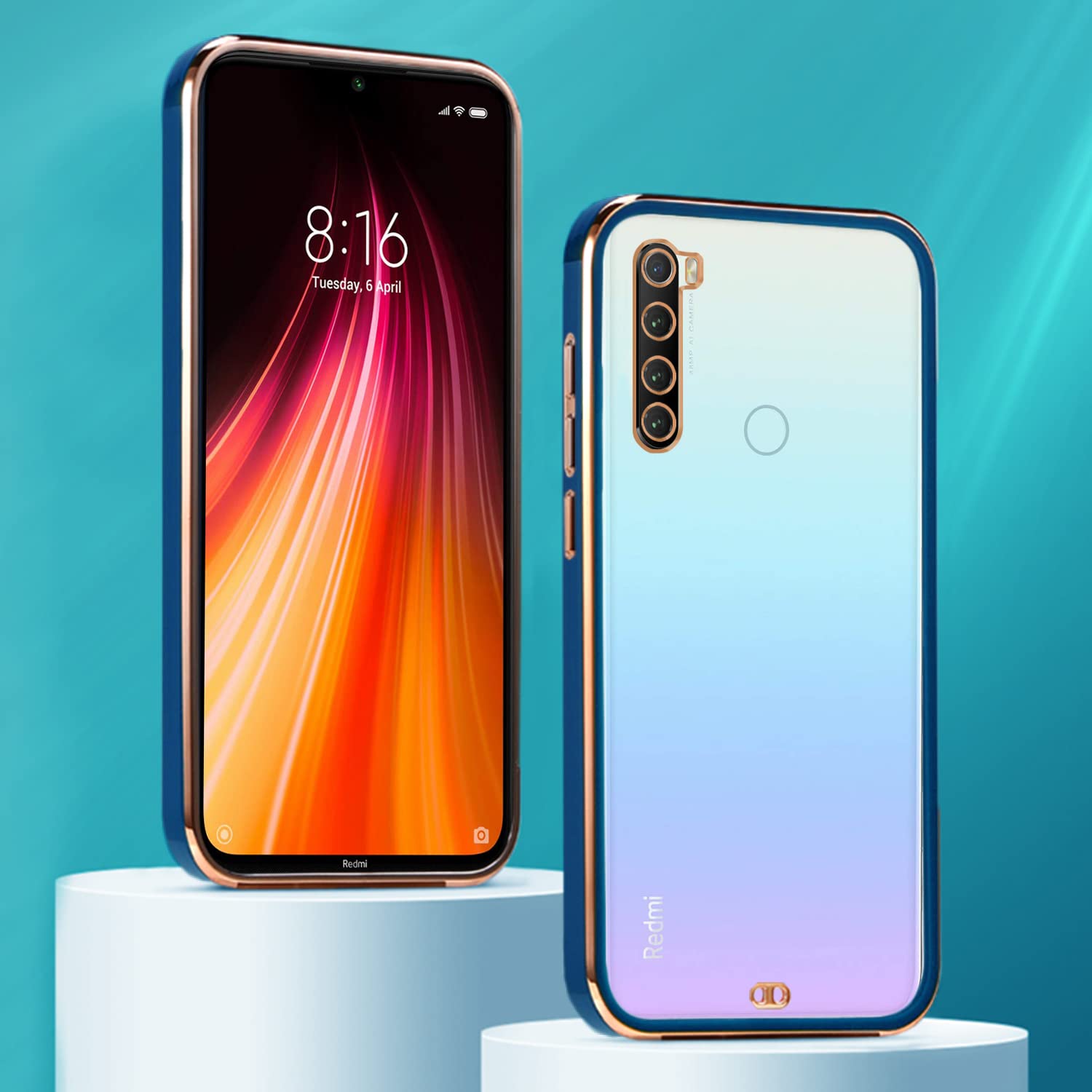Blue Chrome mobile back cover for Redmi Note 8 – Pikkme – photo 3