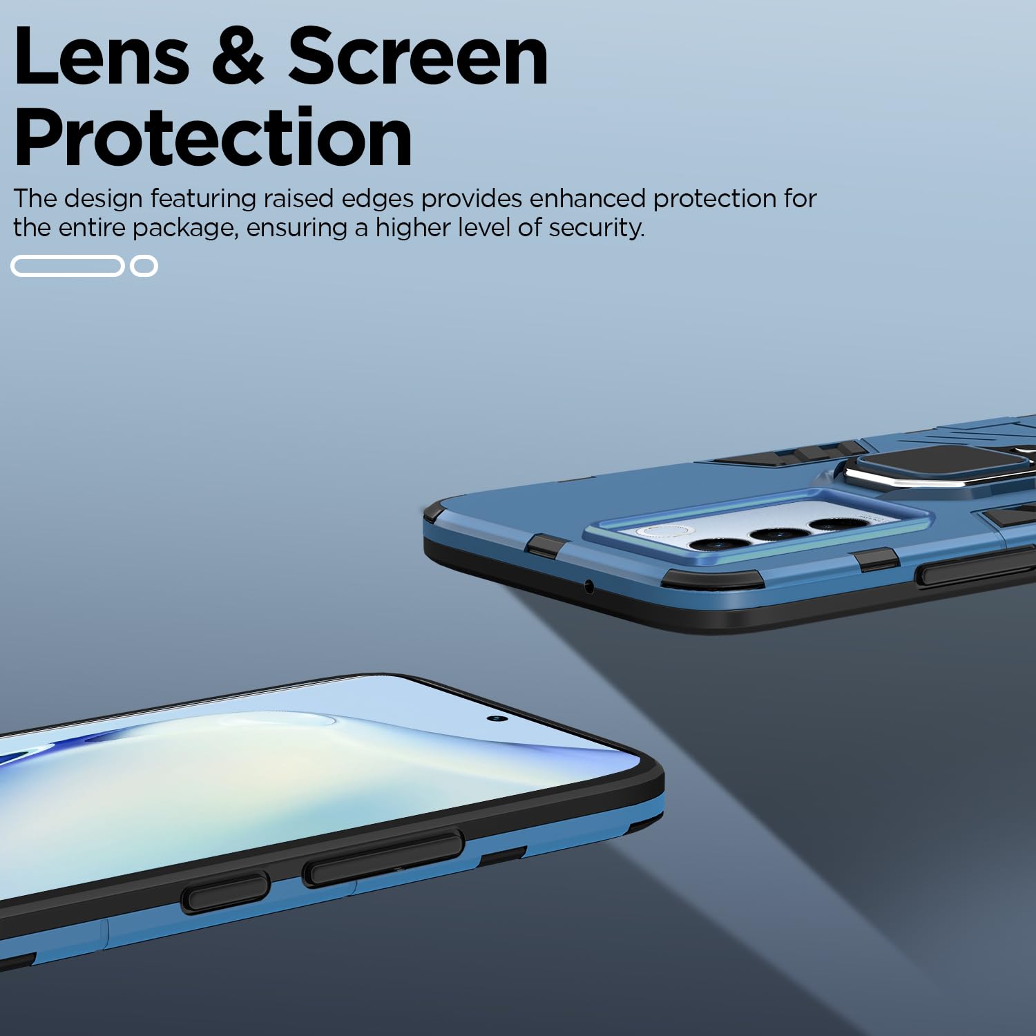 Pikkme Vivo V27 / V27 Pro 5G D5 Tough Armor Back Cover | Blue