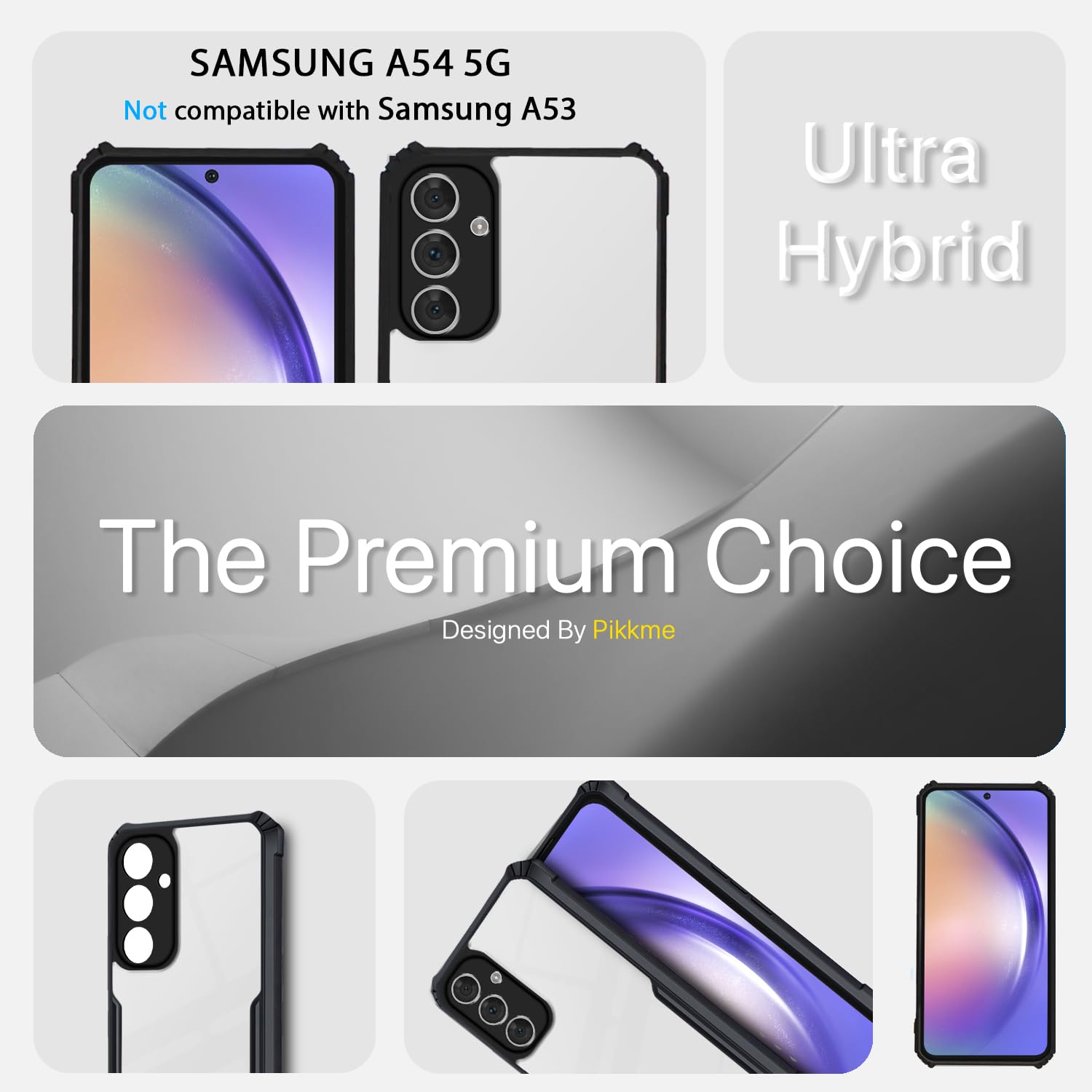 Pikkme Samsung Galaxy A54 5G Eagle Back Cover (Black)