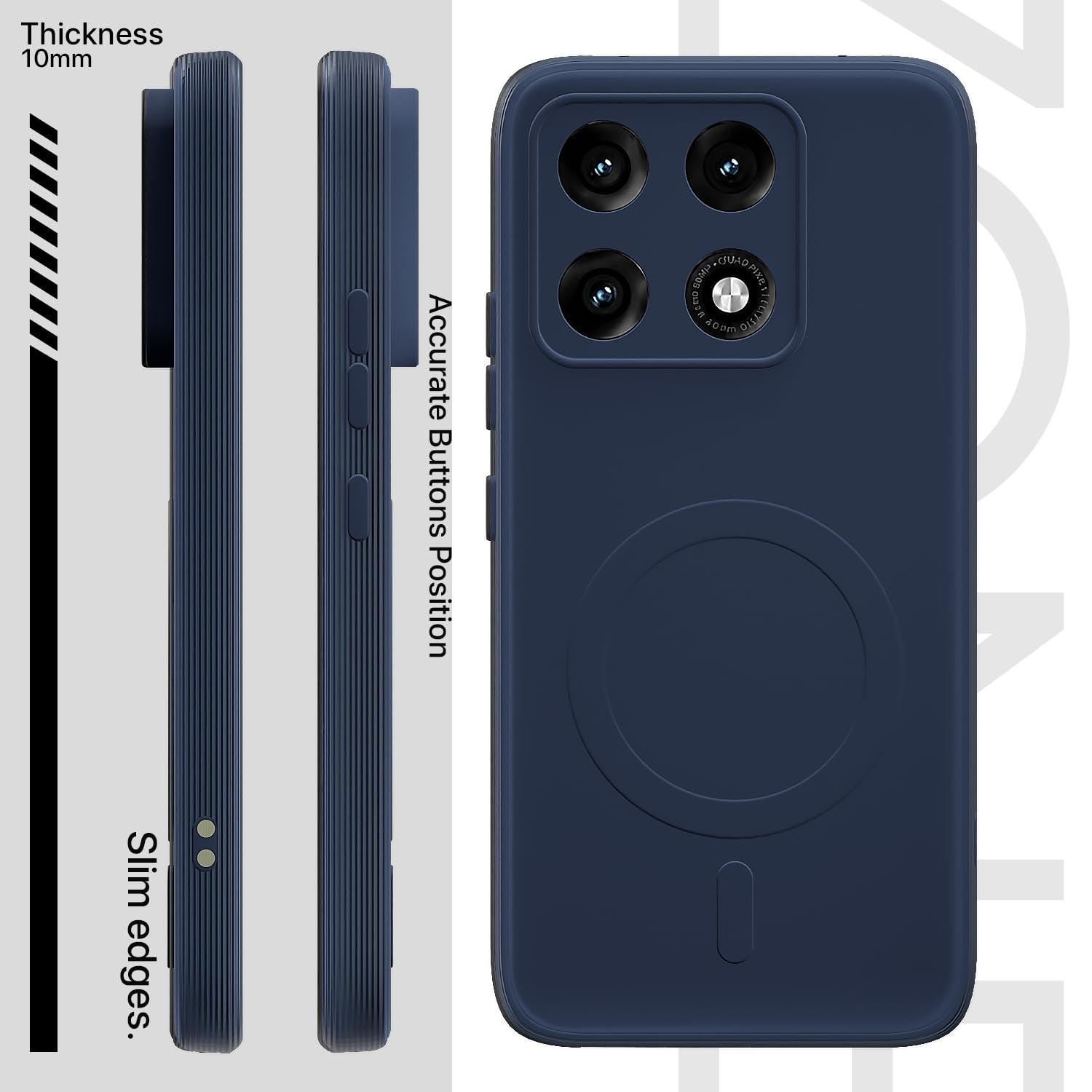 Pikkme blue MagSafe phone cover for Moto Edge 70 Pro 5G – photo 3
