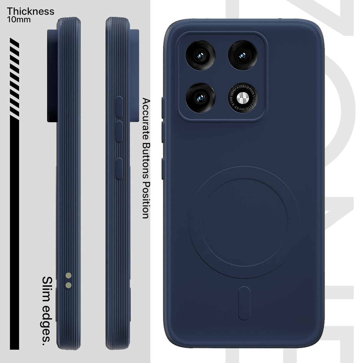 Pikkme blue MagSafe phone cover for Moto Edge 70 Pro 5G – photo 3