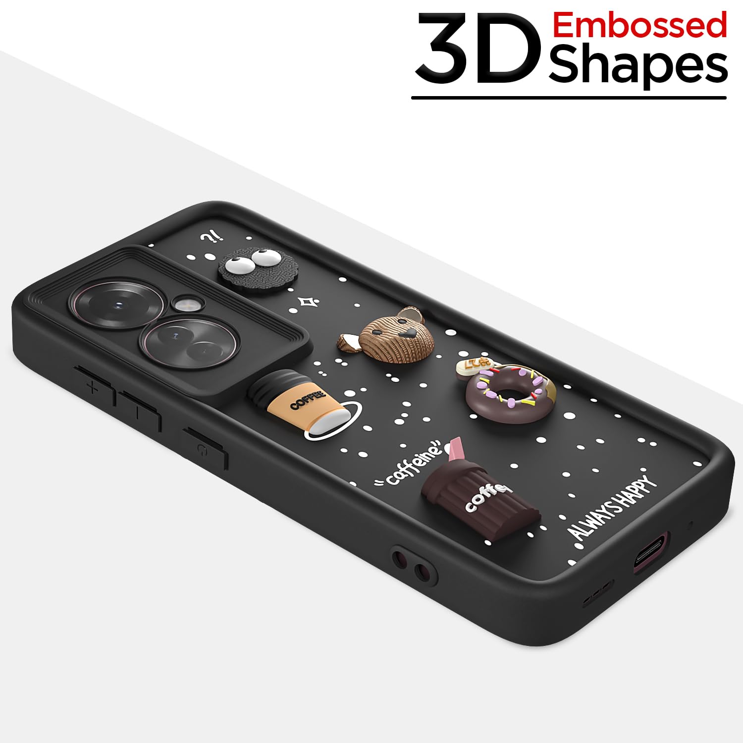 Pikkme Oppo F25 Pro 5G/3D black mobile cover – photo 3