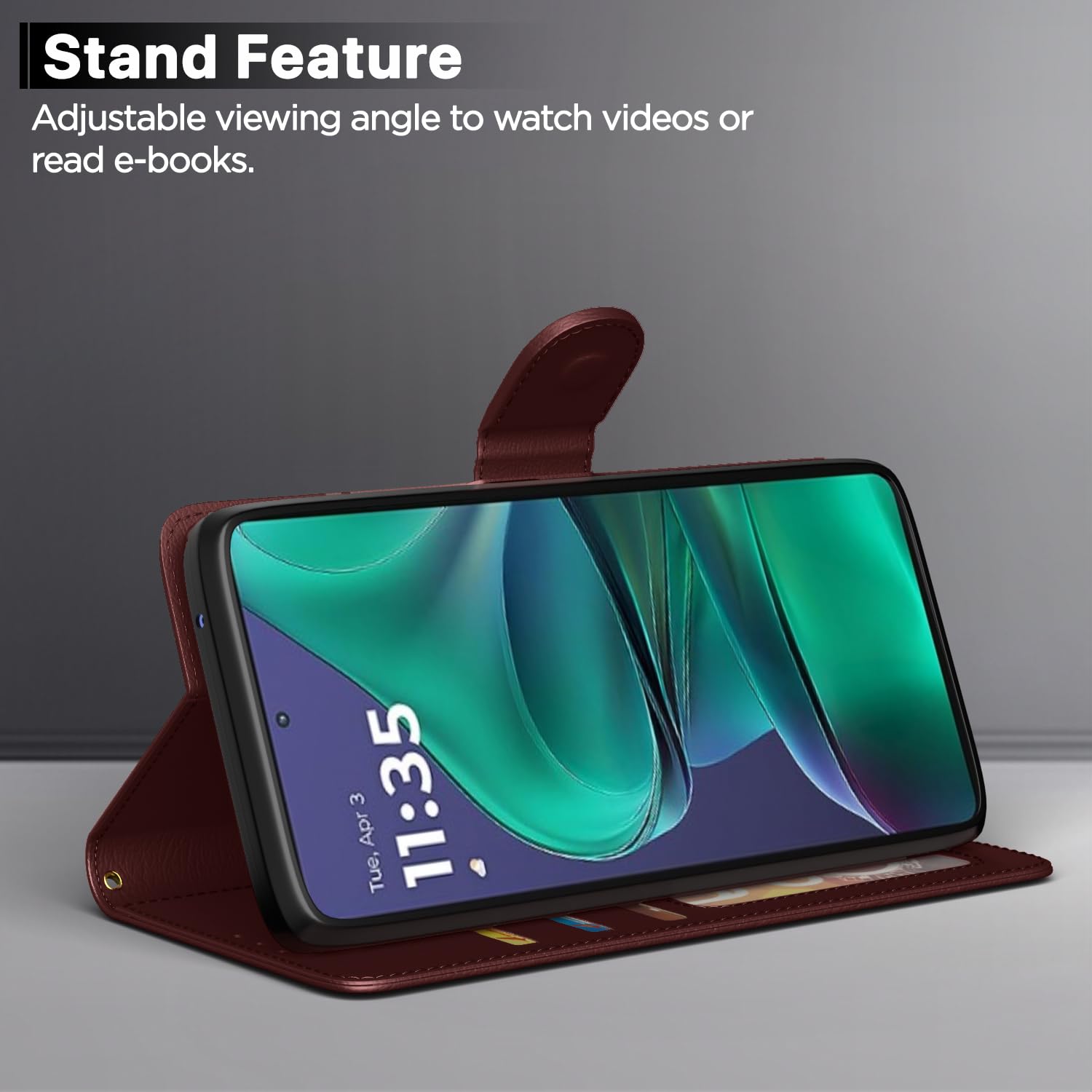 Pikkme Motorola Moto Edge 60 Stylus 5G Vintage Flip Cover (Brown)