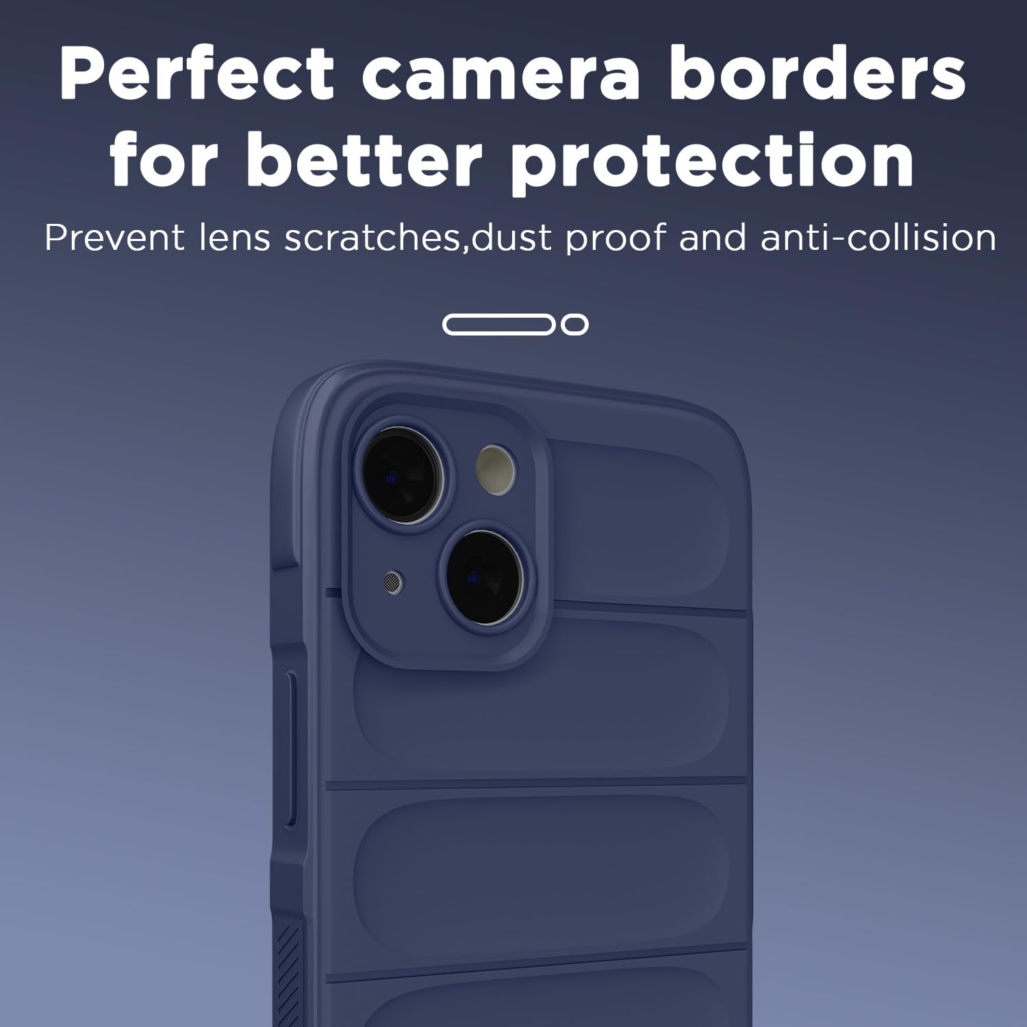 Pikkme iPhone 13 ZigZag Soft matte Liquid Silicone Back Cover (Blue)