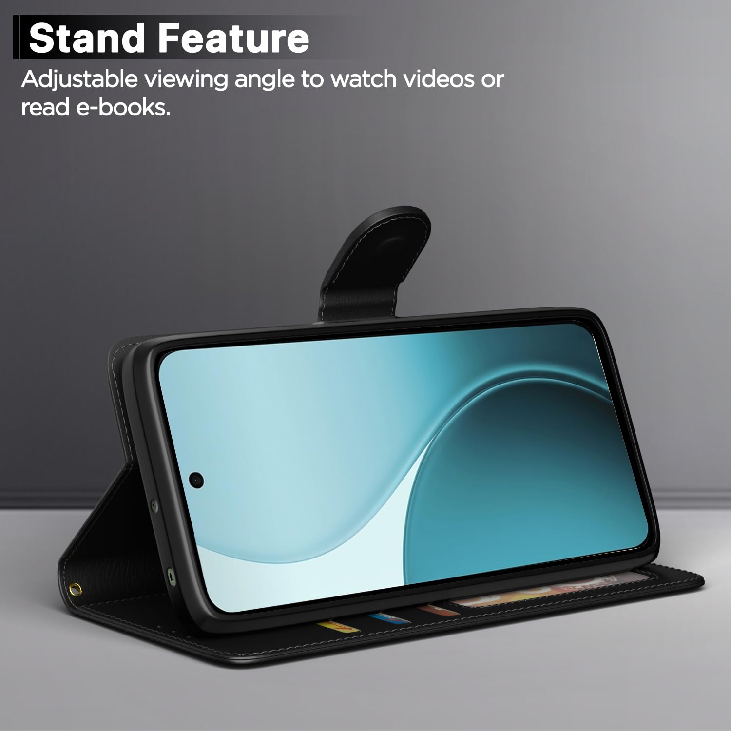 Black wallet flip cover for Oppo F31/F33 5G – Pikkme – photo 3