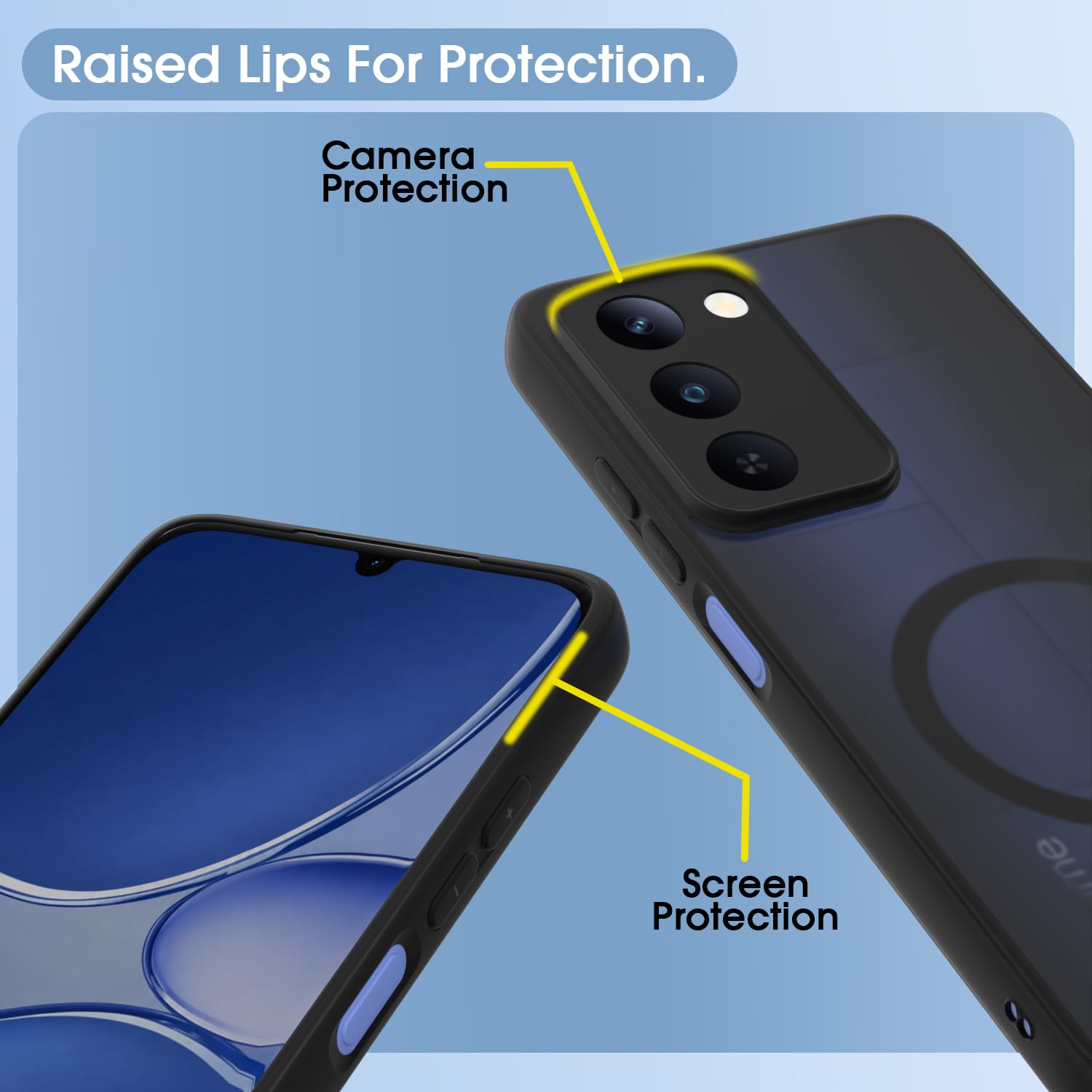 Black smoke mag-safe mobile cover for Realme P4 Lite 5G – Pikkme – photo 4
