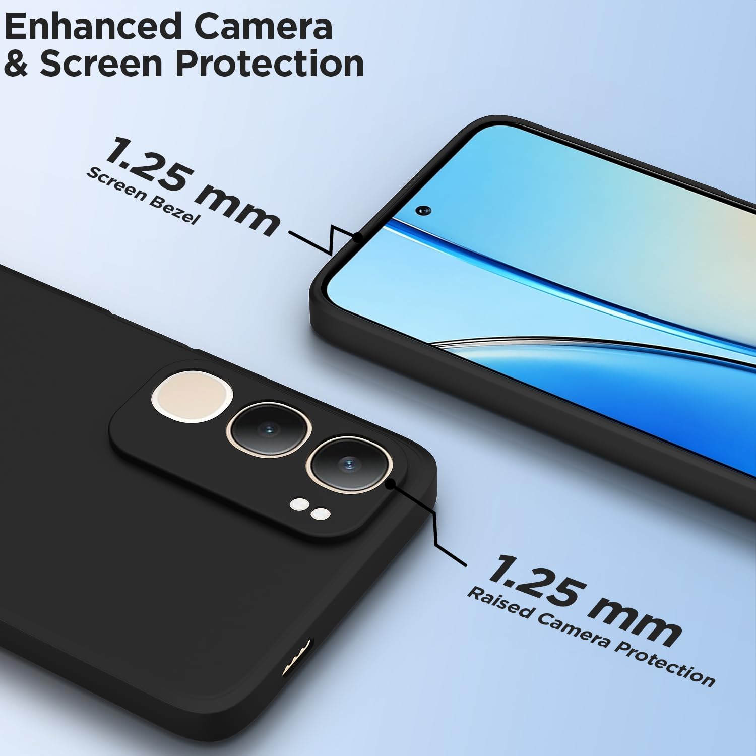Pikkme Vivo Y19s/Y29 5G Matte black phone cover – photo 2