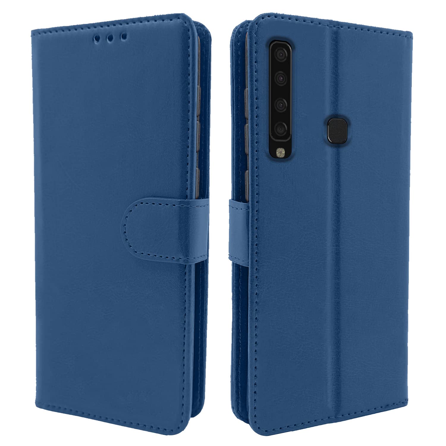 Samsung Galaxy A9 2018 Vintage Flip Cover - Blue