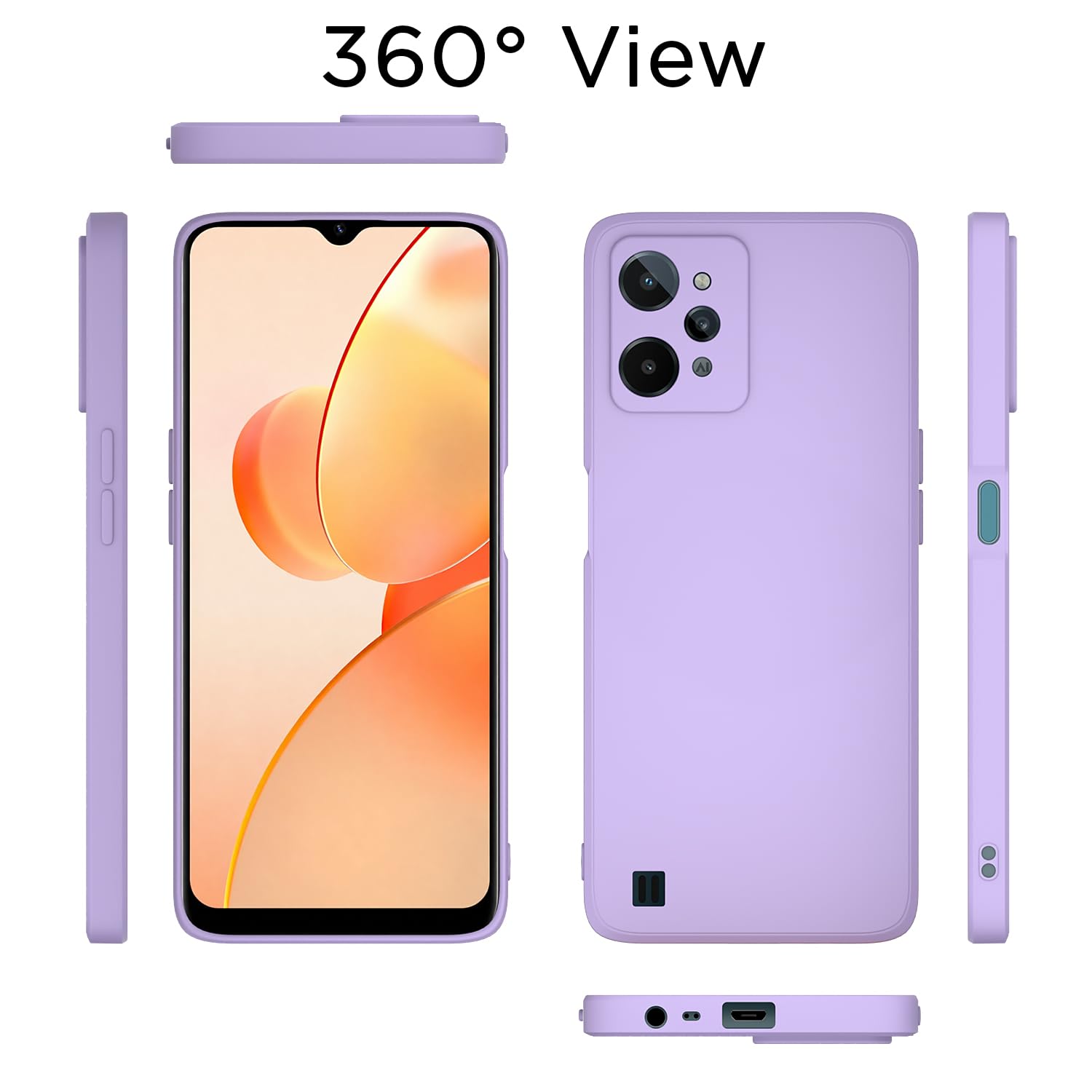 Pikkme Realme C31 purple mobile back cover – photo 4