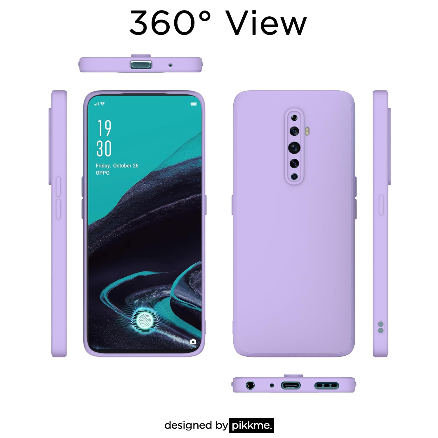 Pikkme Reno 2F / 2Z Liquid Silicone Back Cover | Purple