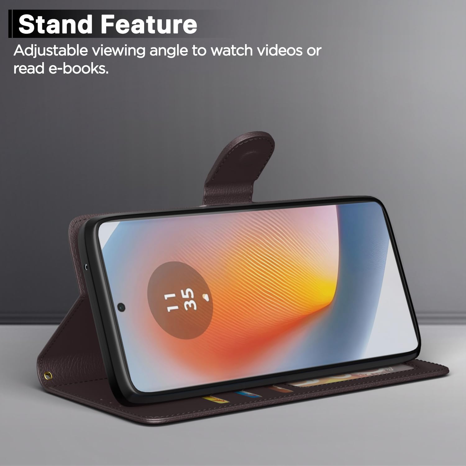 Pikkme Motorola Moto Edge 50 Fusion 5G Vintage Flip Cover Cover(Coffee)