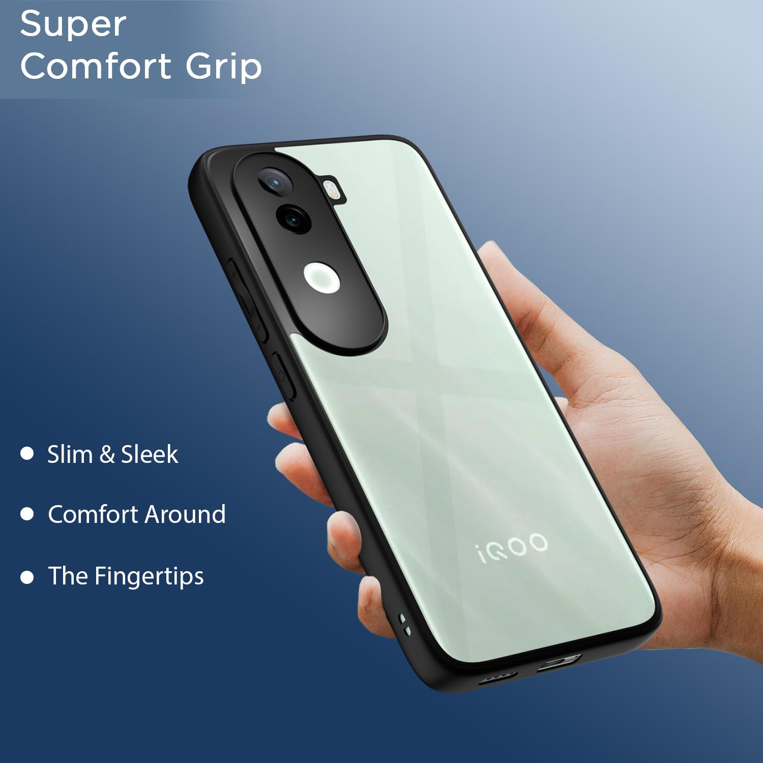 Vivo V40e/iQOO Z9s 5G back cover in black by Pikkme – photo 6