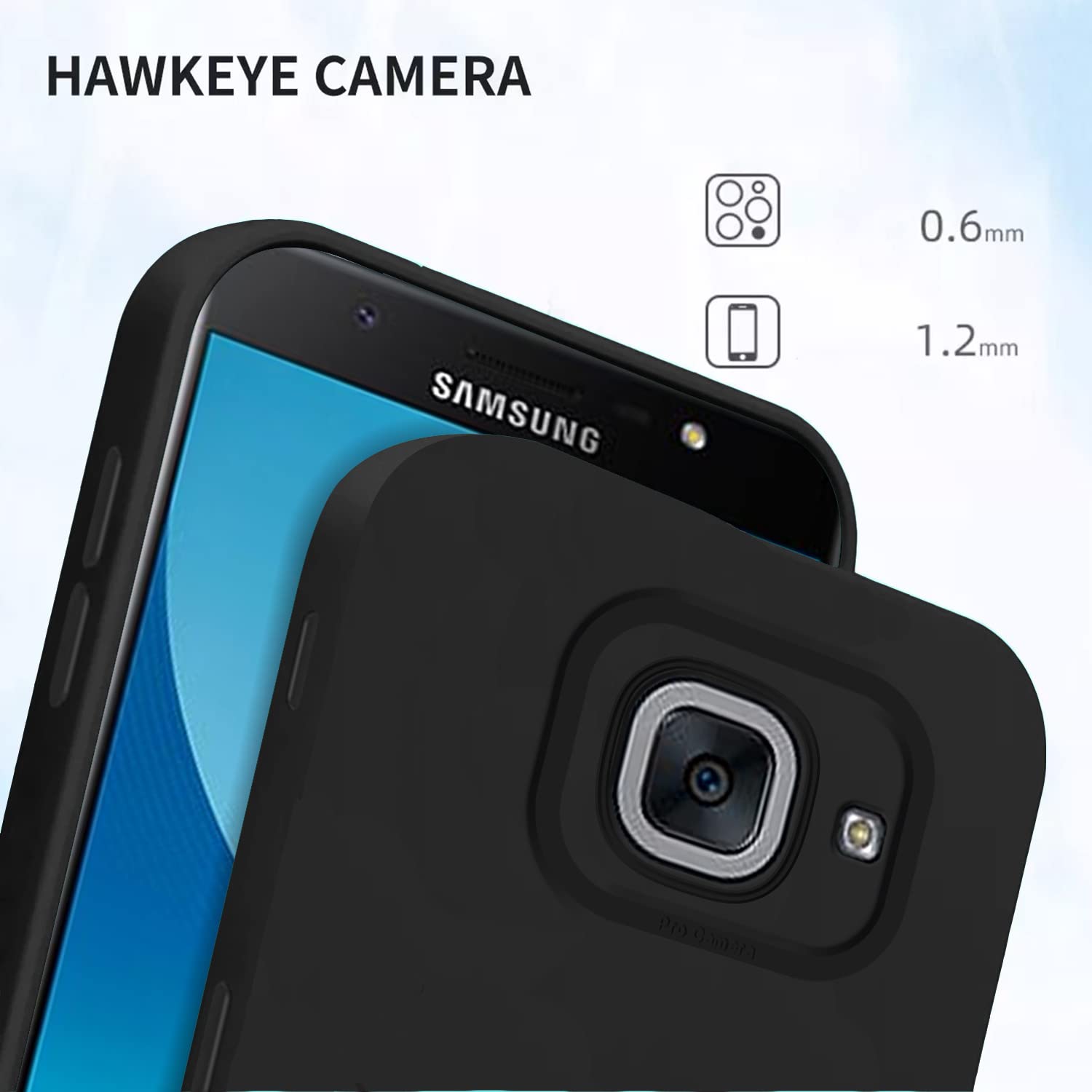 Pikkme Samsung Galaxy J7 Max Liquid Silicone Back Cover | Black