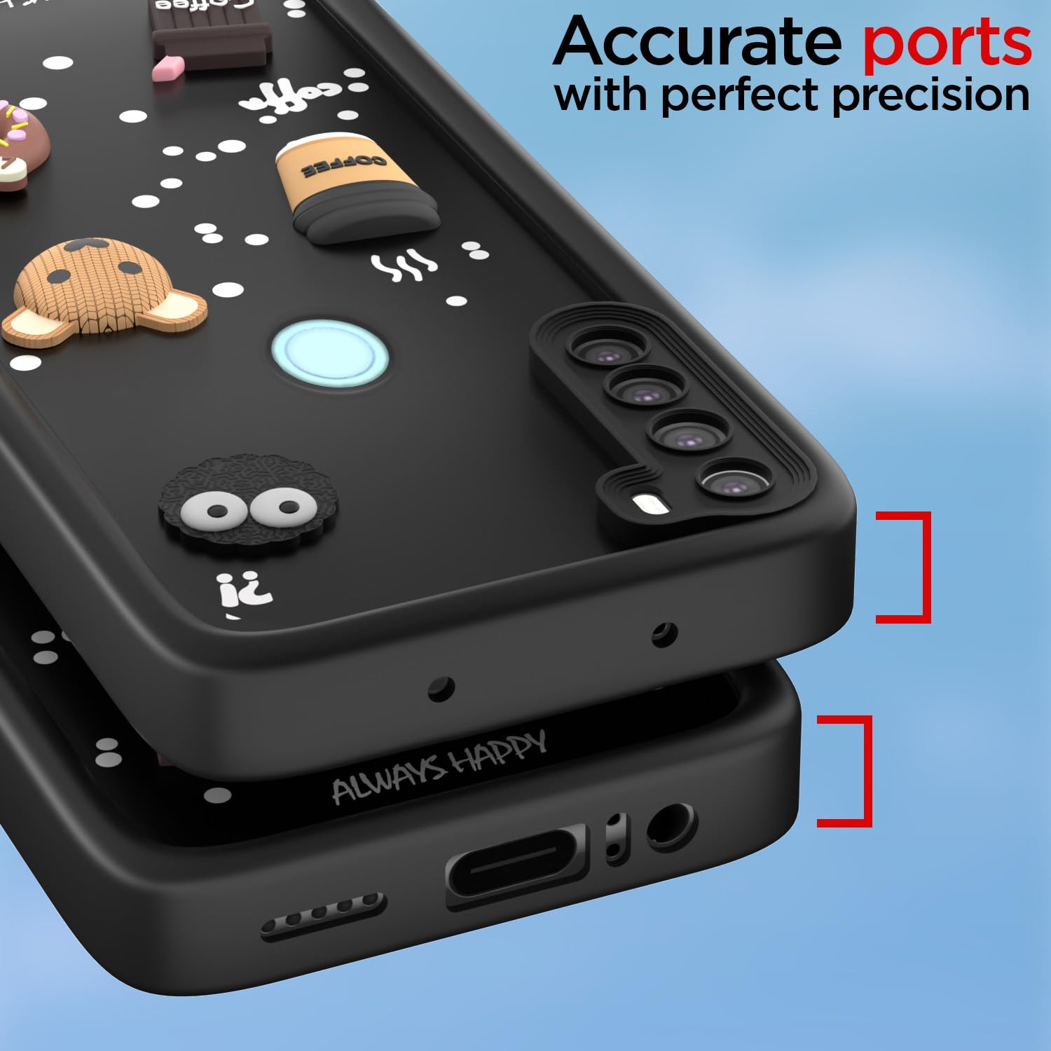 Black back cover for Redmi Note 8/3D – Pikkme – photo 4